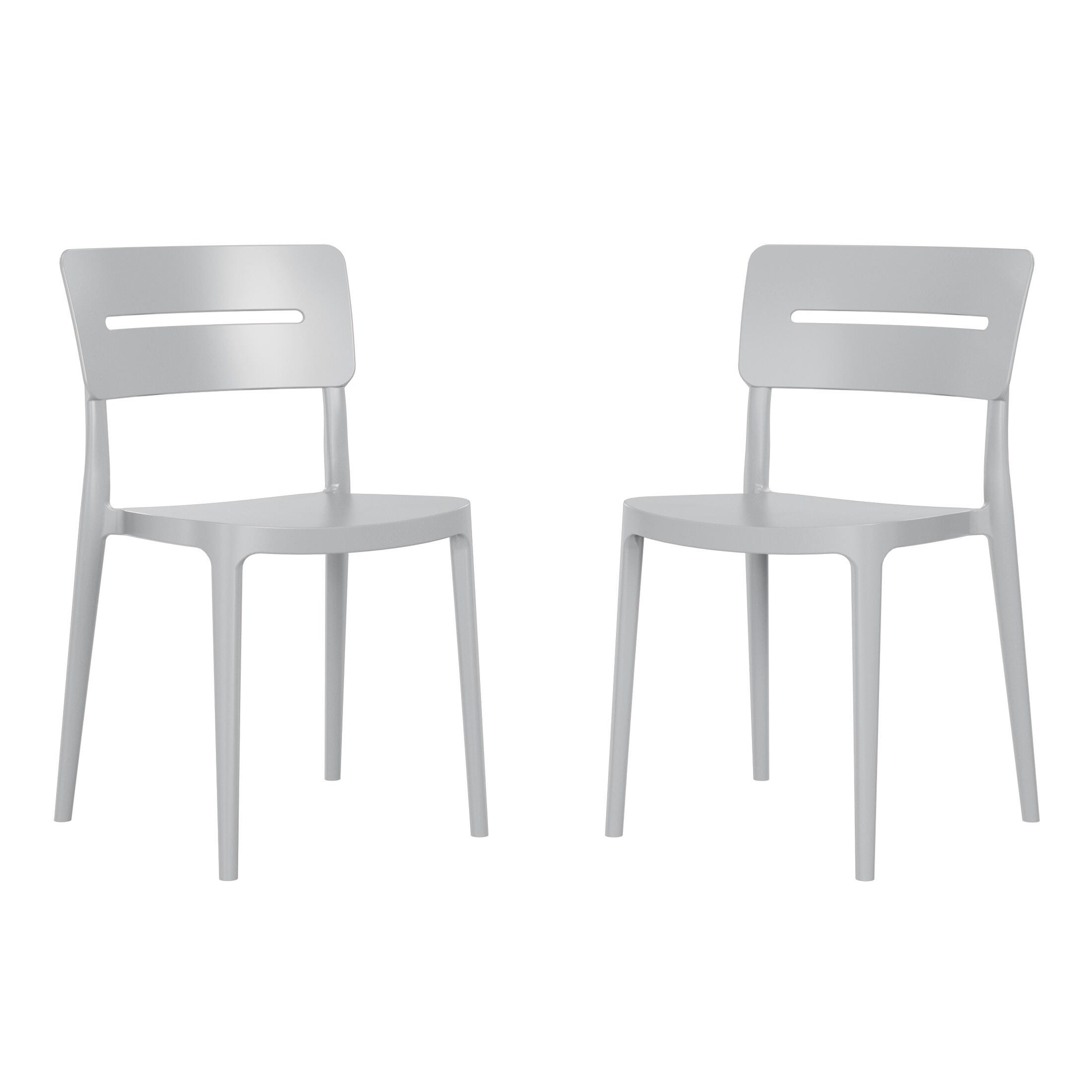 Westin Furniture Meadow Outdoor Dining Chair (Set of 2), Gray, large