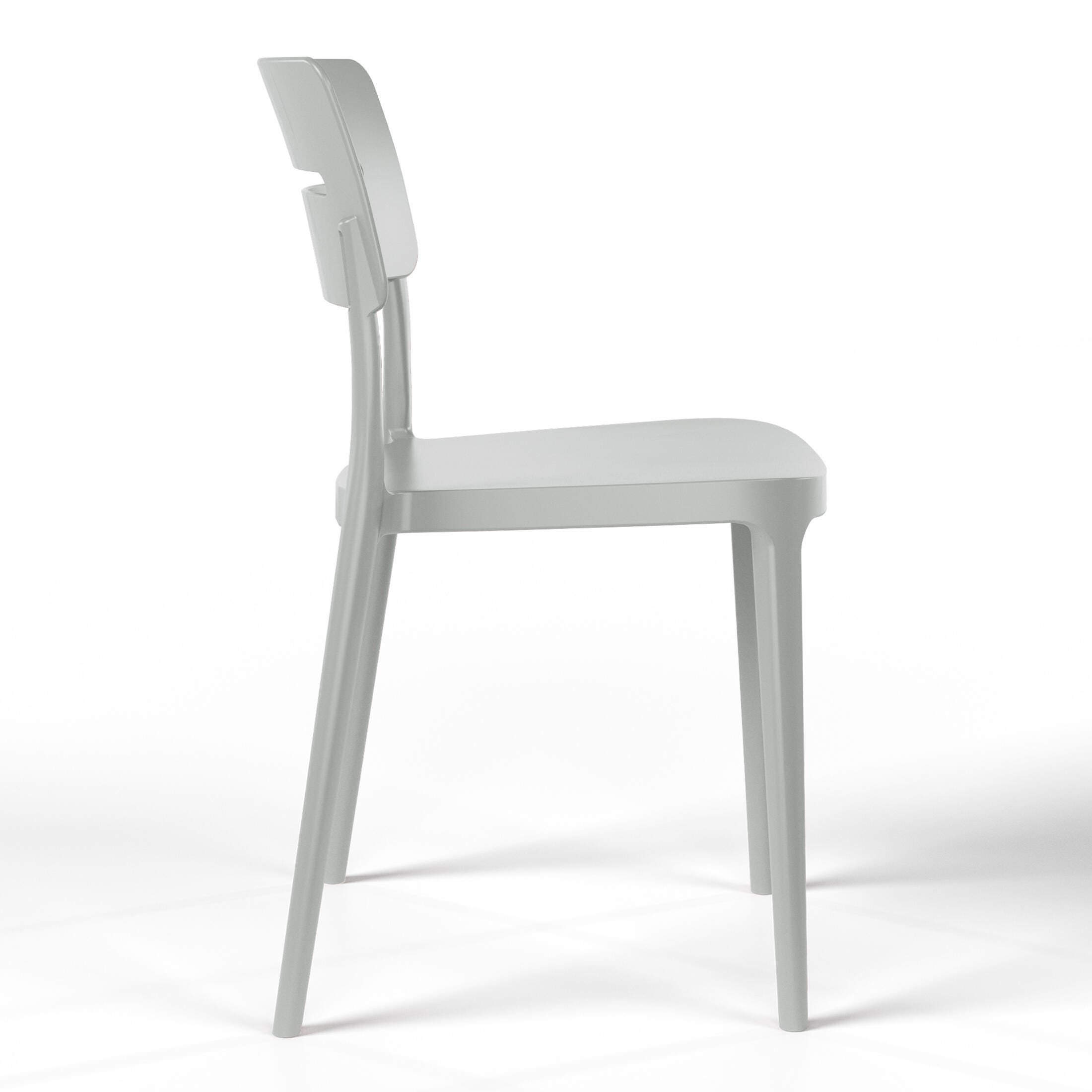 Westin Furniture Meadow Outdoor Dining Chair (Set of 2), Gray, large