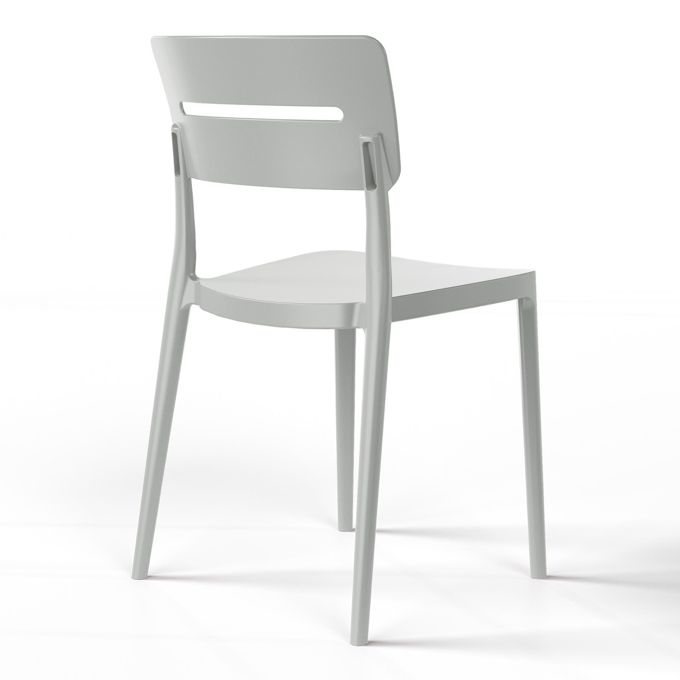 Westin Furniture Meadow Outdoor Dining Chair (Set of 2), Gray, large