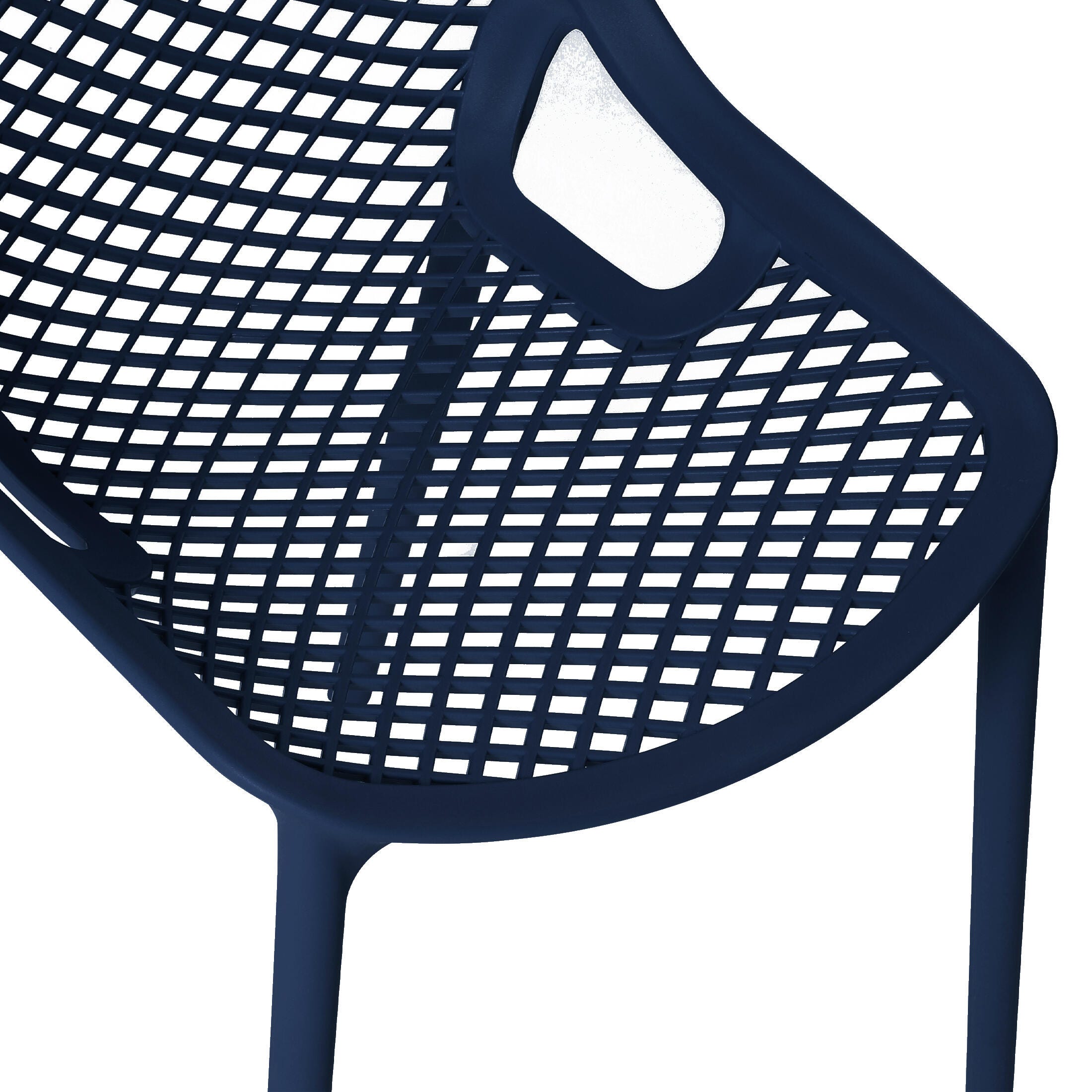 Westin Furniture Rhode Outdoor Dining Chair (Set of 2), Navy Blue, large