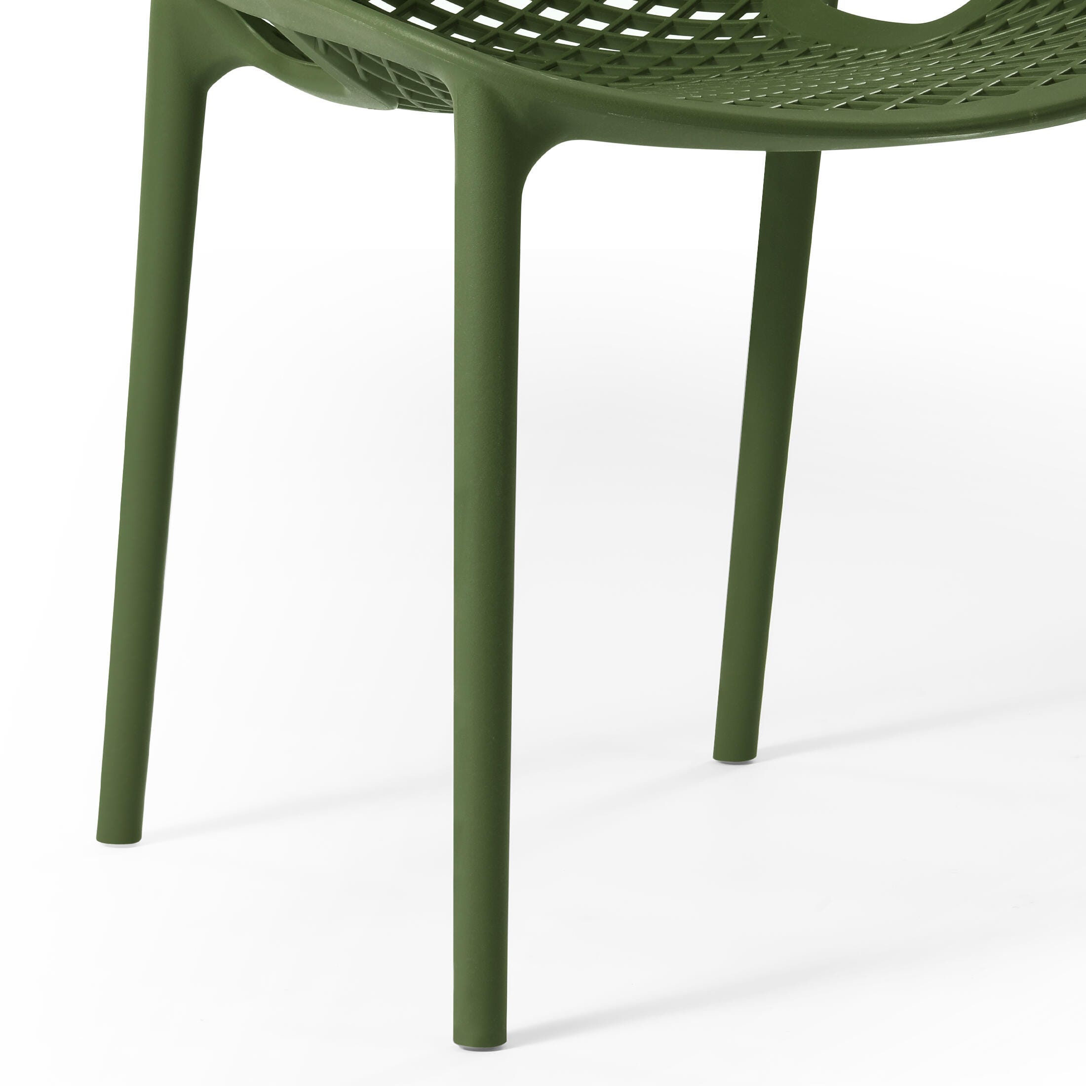 Westin Furniture Rhode Outdoor Dining Chair (Set of 2), Olive Green, large