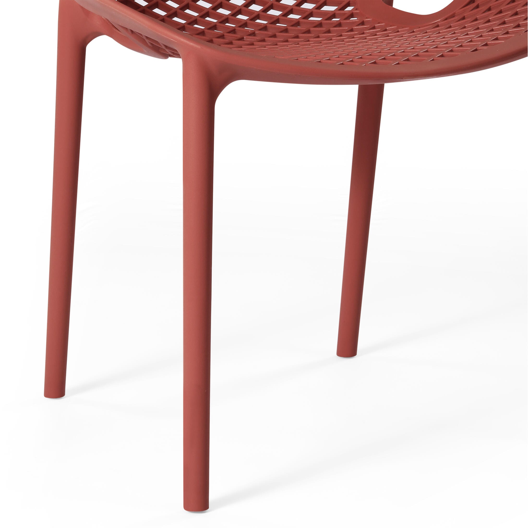 Westin Furniture Rhode Outdoor Dining Chair (Set of 2), Red, large