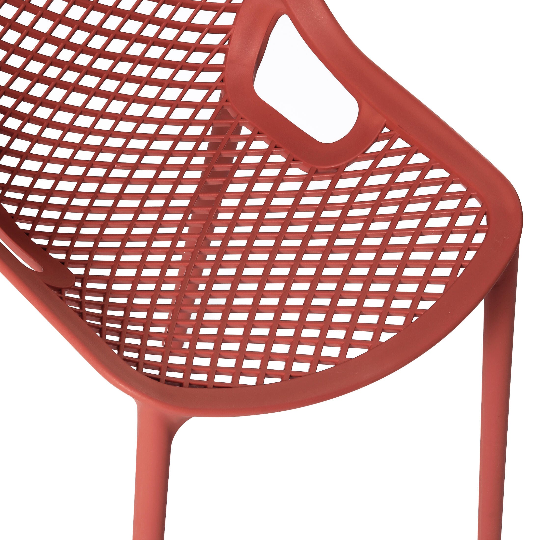Westin Furniture Rhode Outdoor Dining Chair (Set of 2), Red, large