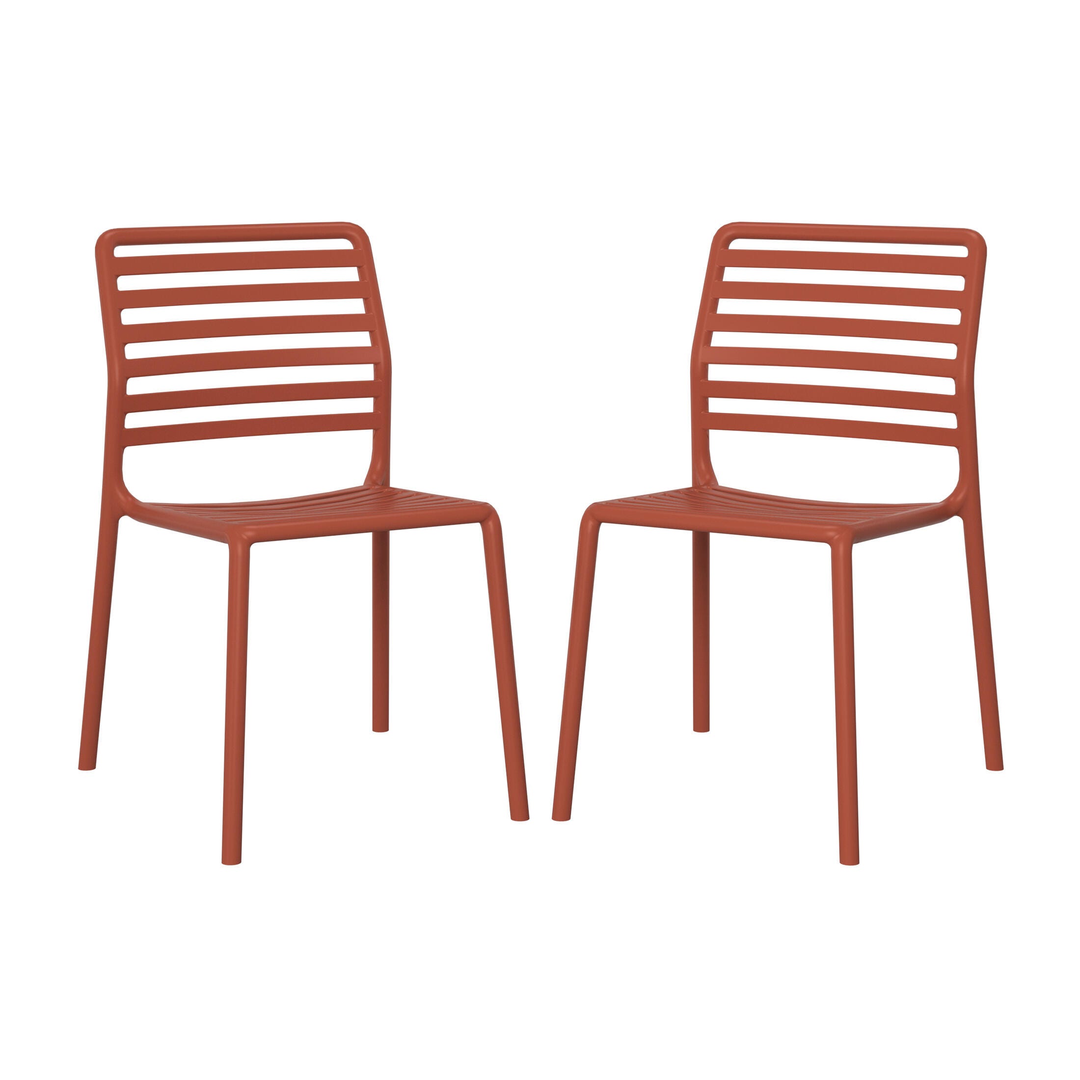 Westin Furniture Juniper Outdoor Dining Chair (Set of 2), Red, large