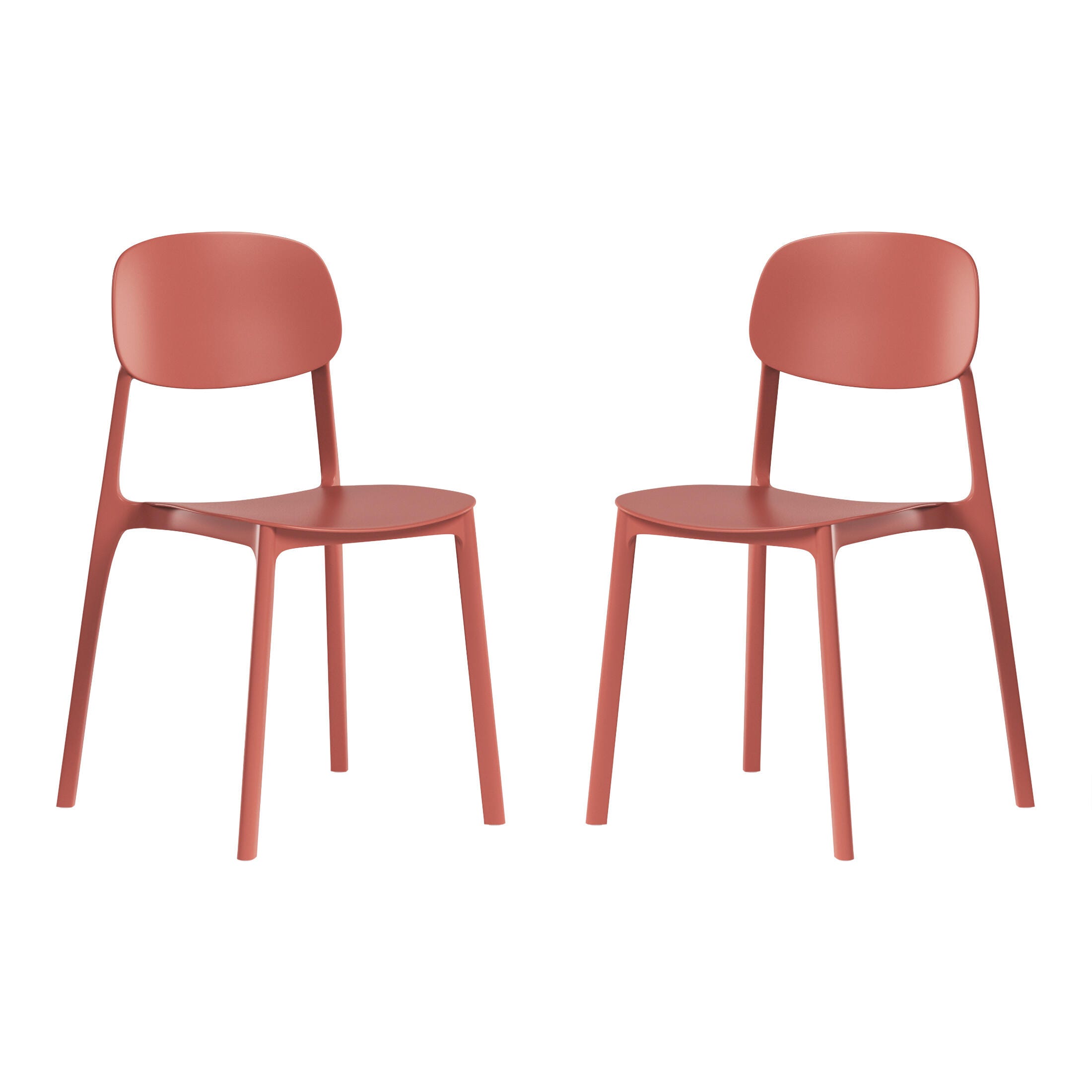 Westin Furniture Sterling Outdoor Dining Chair (Set of 2), Red, large