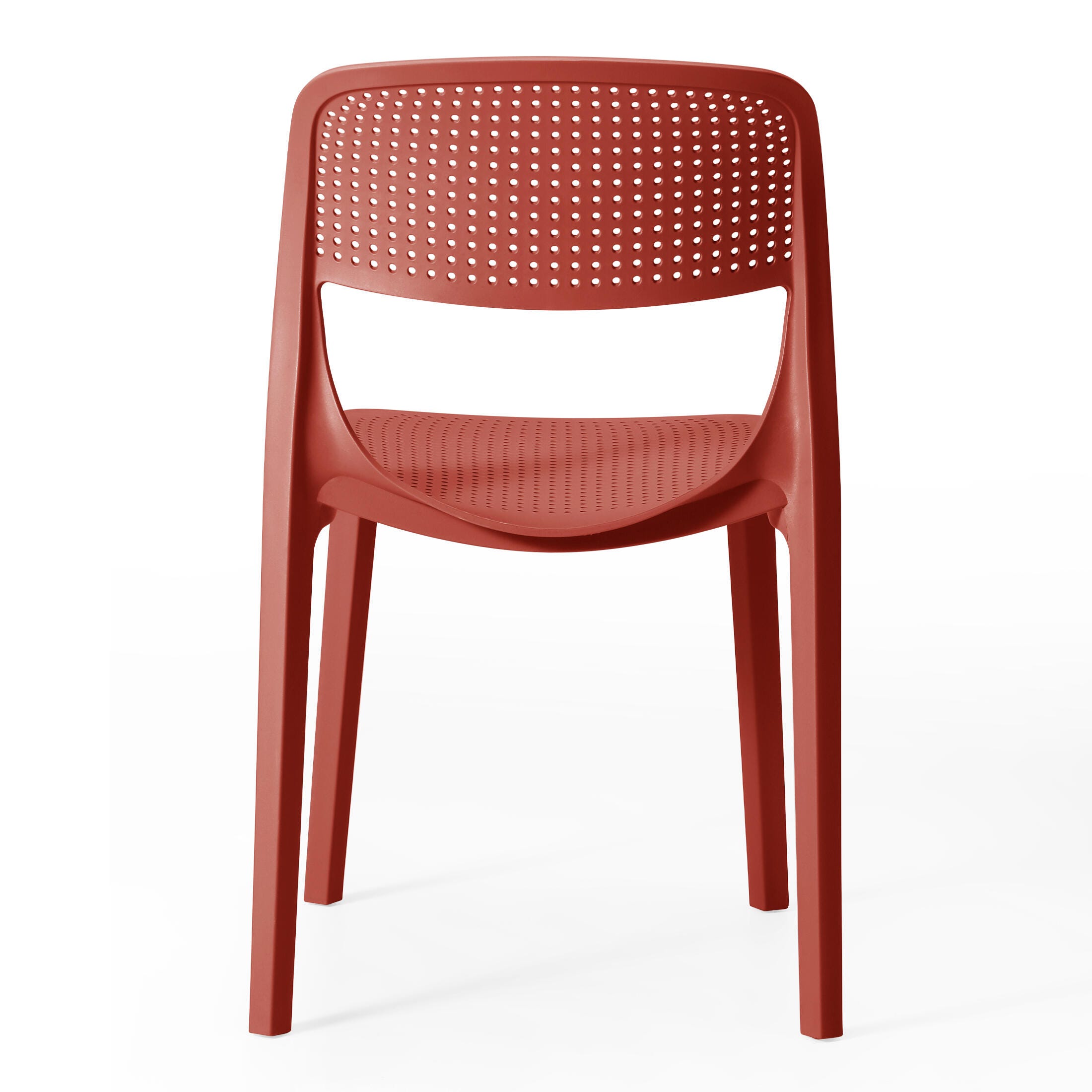 Westin Furniture Valencia Outdoor Dining Chair (Set of 2), Red, large