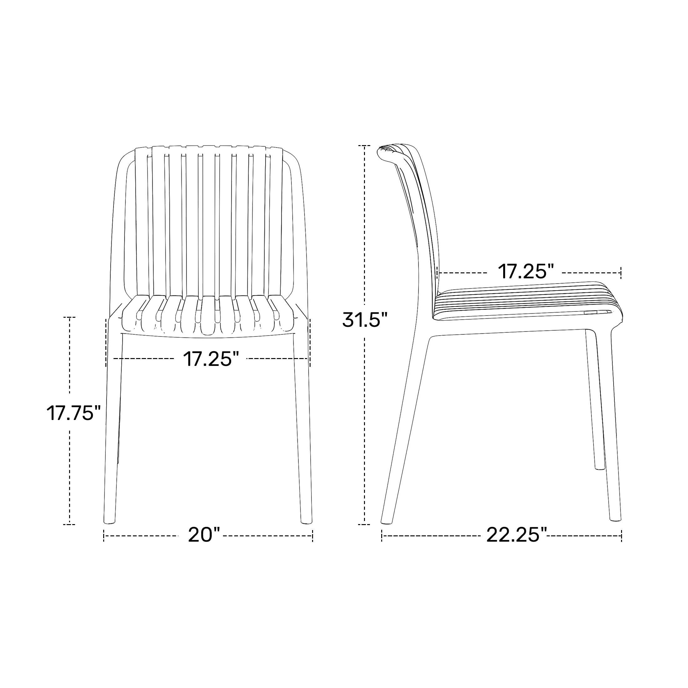 Westin Furniture Harlow Outdoor Dining Chair (Set of 2), Sand, large