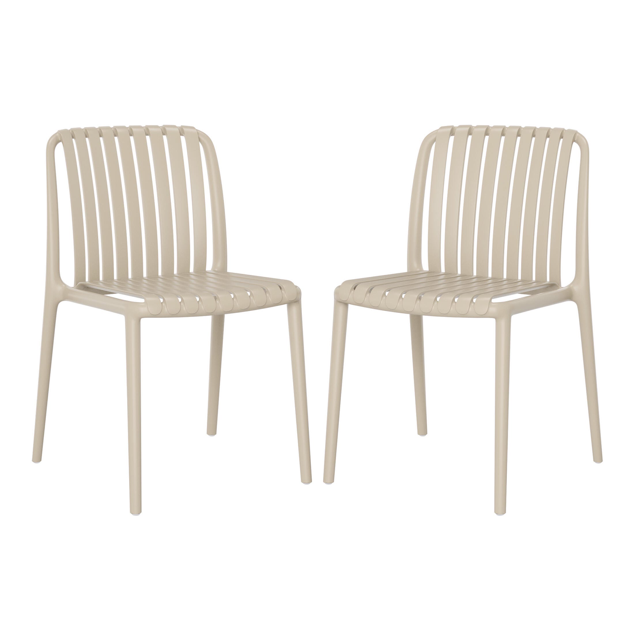 Westin Furniture Harlow Outdoor Dining Chair (Set of 2), Sand, large