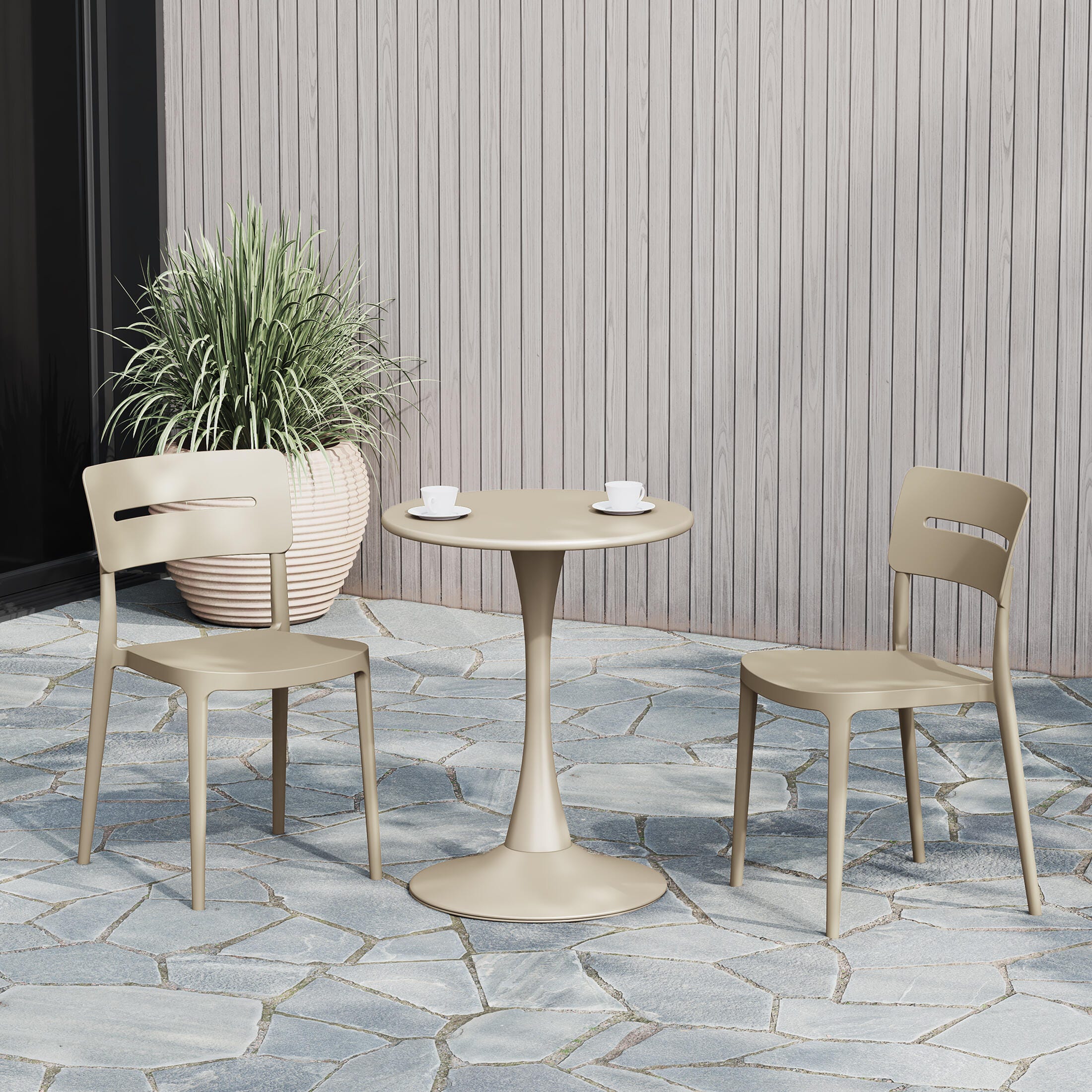 Westin Furniture Meadow Outdoor Dining Chair (Set of 2), Sand, rollover