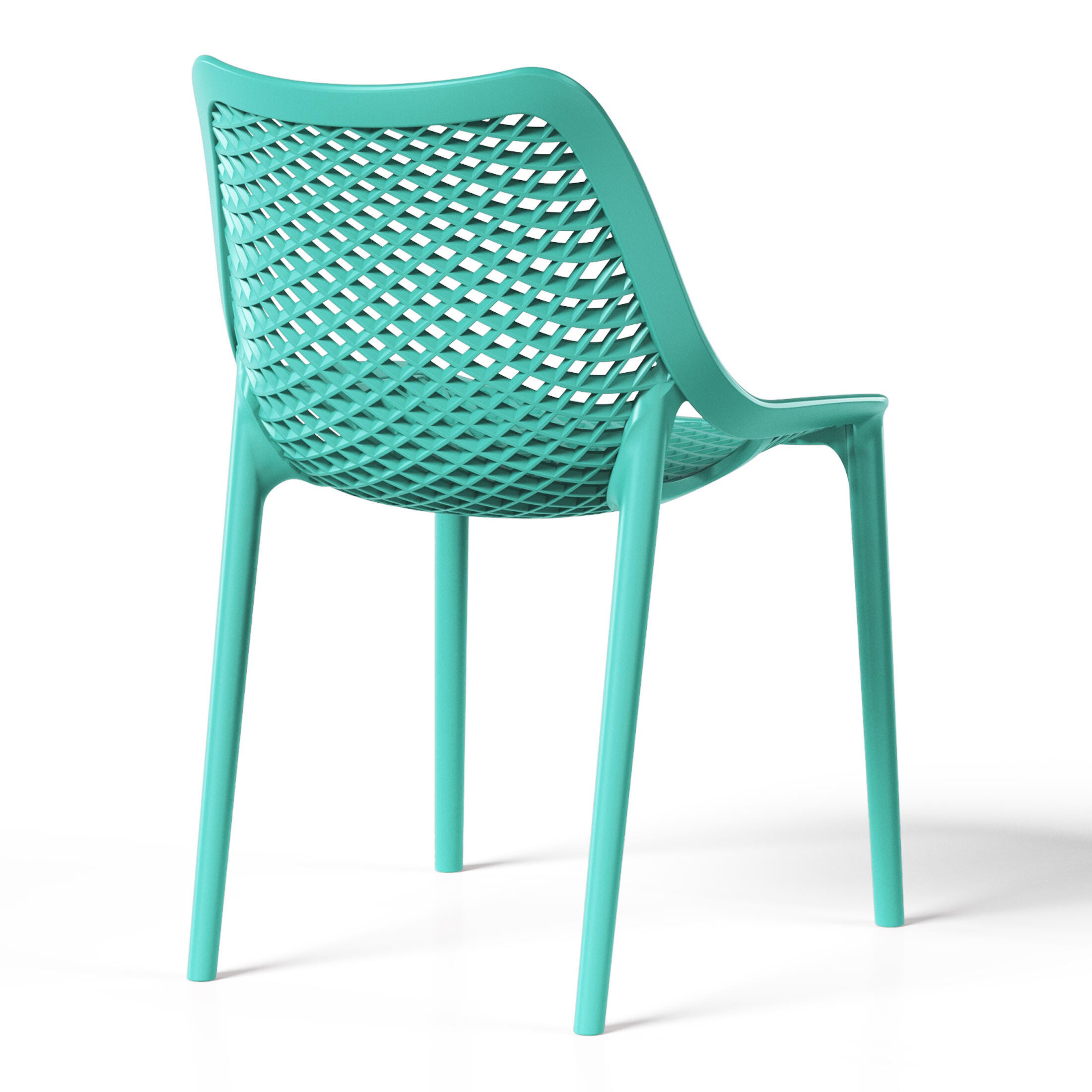 Westin Furniture Rhode Outdoor Dining Chair (Set of 2), Turquoise, large
