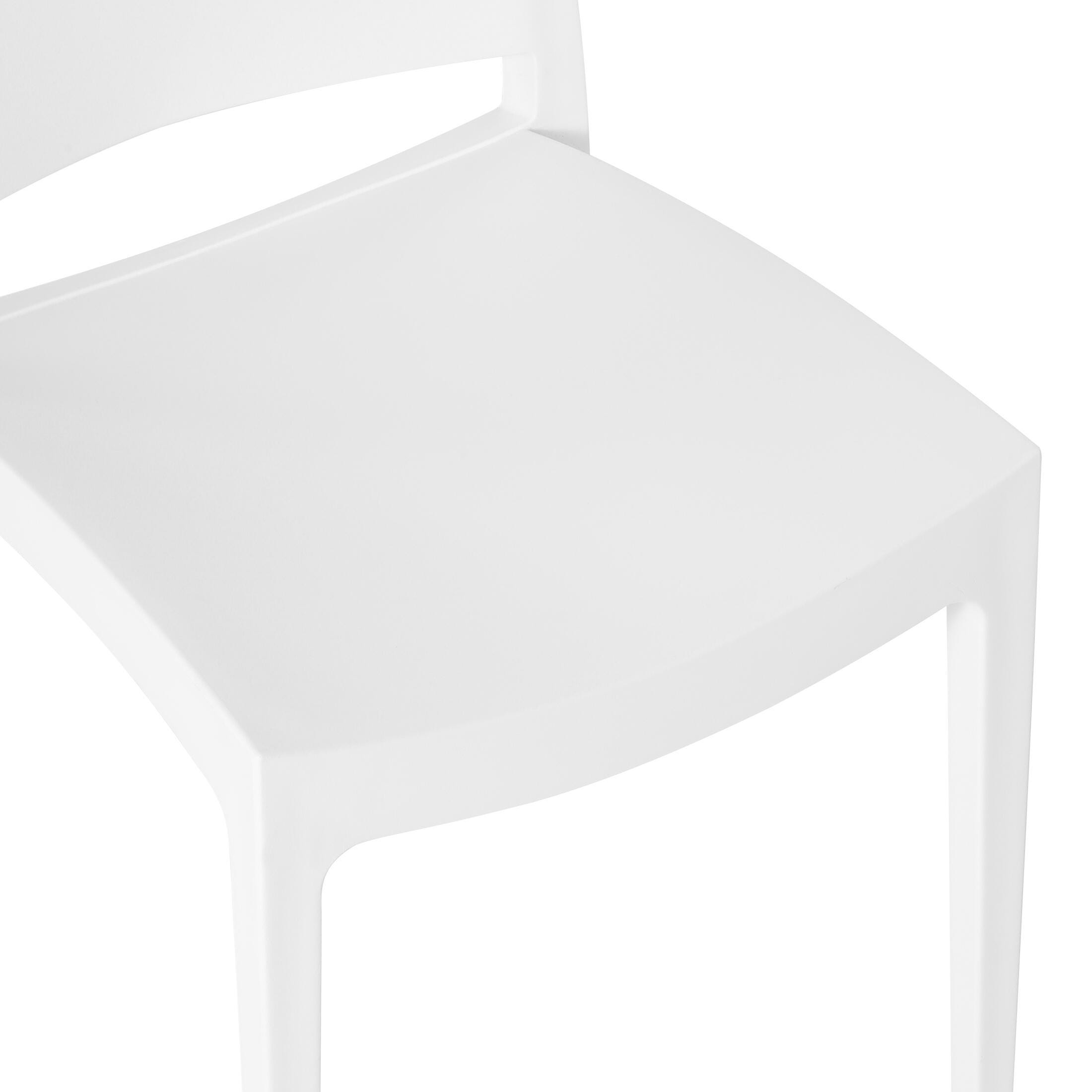 Westin Furniture Marbella Outdoor Dining Chair (Set of 2), White, large