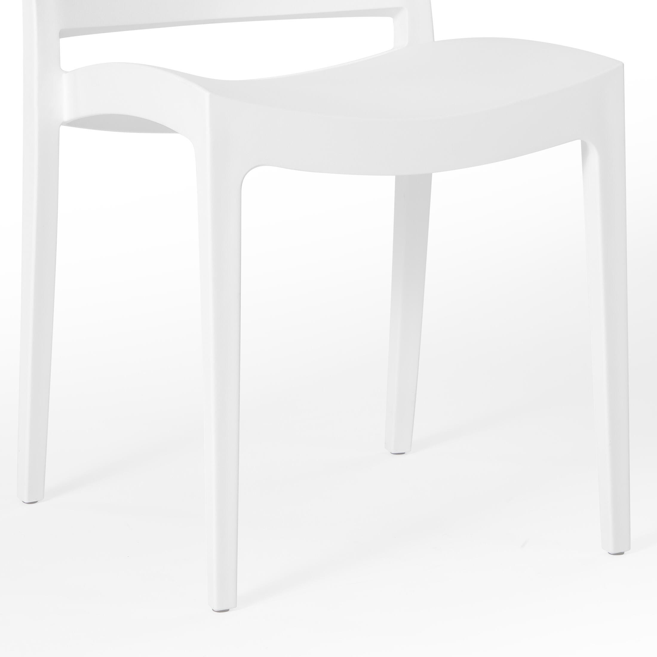 Westin Furniture Marbella Outdoor Dining Chair (Set of 2), White, large