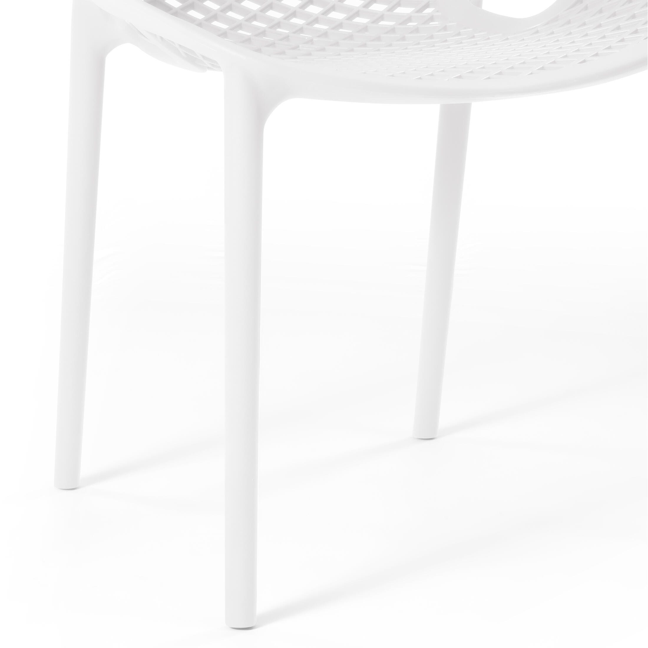 Westin Furniture Rhode Outdoor Dining Chair (Set of 2), White, large