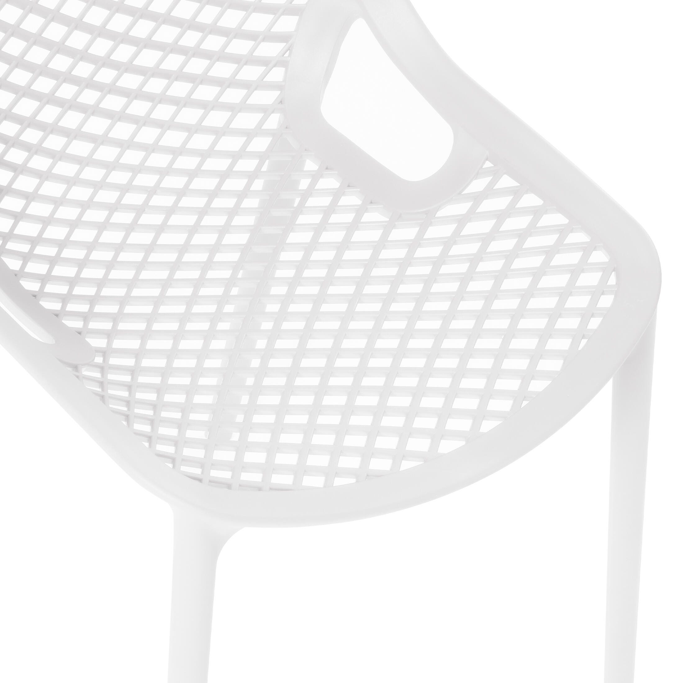 Westin Furniture Rhode Outdoor Dining Chair (Set of 2), White, large
