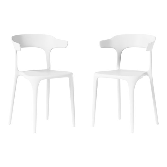 Westin Furniture Marina Outdoor Dining Chair (Set of 2), White