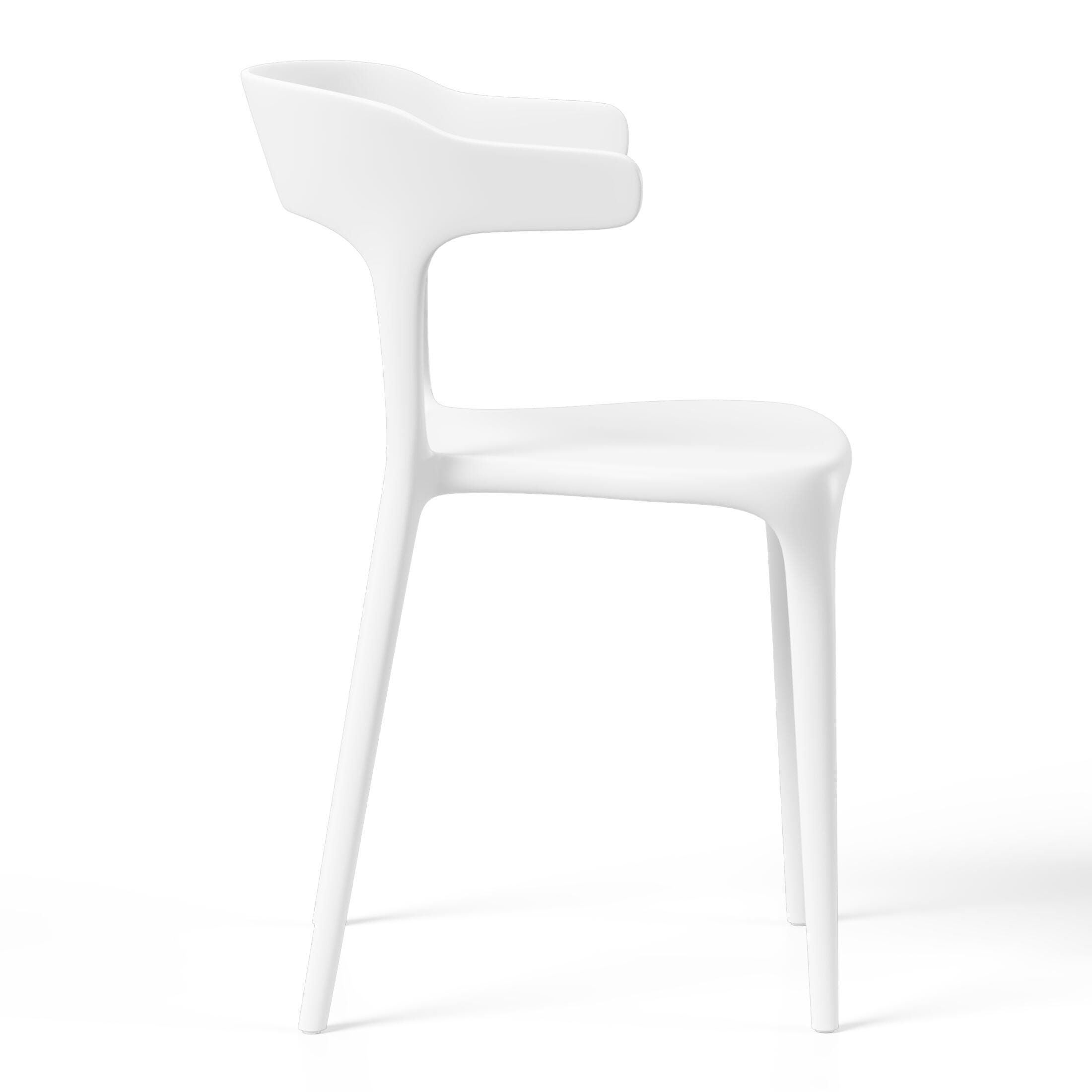 Westin Furniture Marina Outdoor Dining Chair (Set of 2), White, large