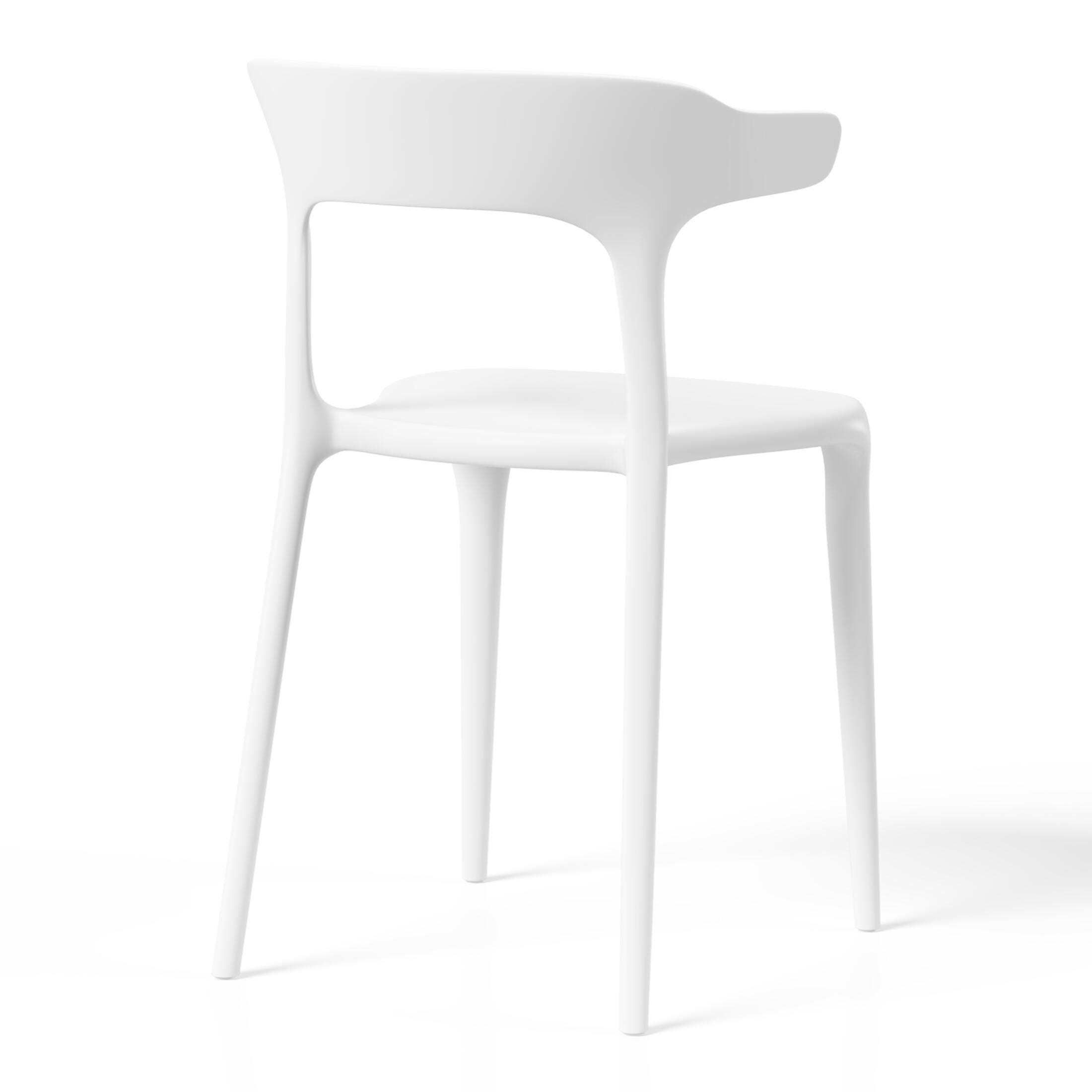 Westin Furniture Marina Outdoor Dining Chair (Set of 2), White, large