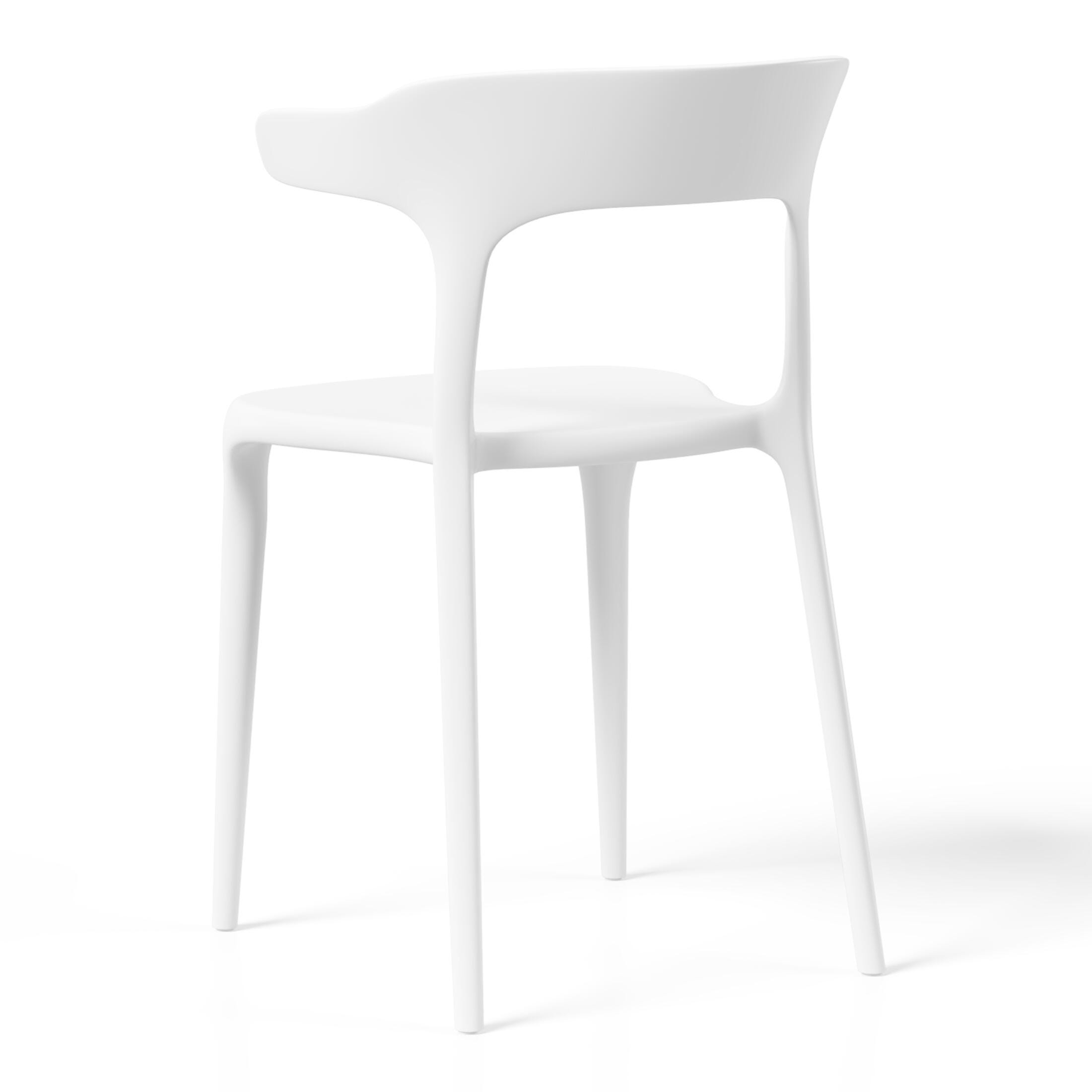 Westin Furniture Marina Outdoor Dining Chair (Set of 2), White, large