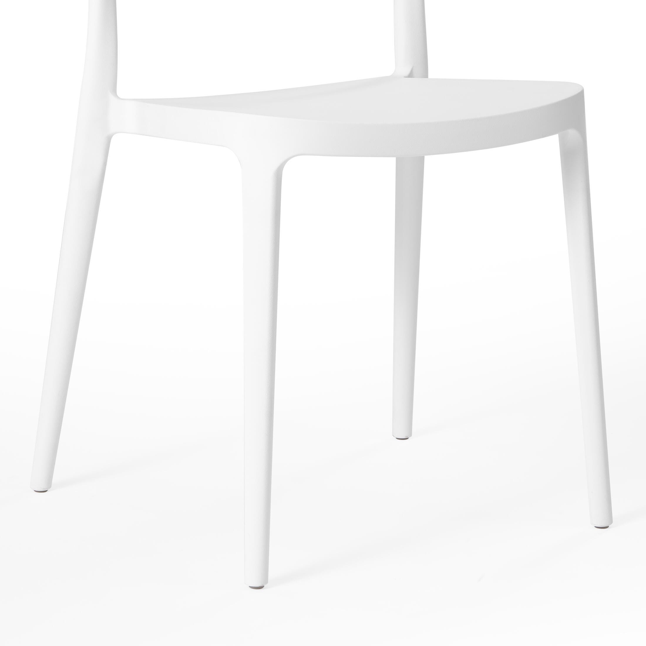 Westin Furniture Meadow Outdoor Dining Chair (Set of 2), White, large