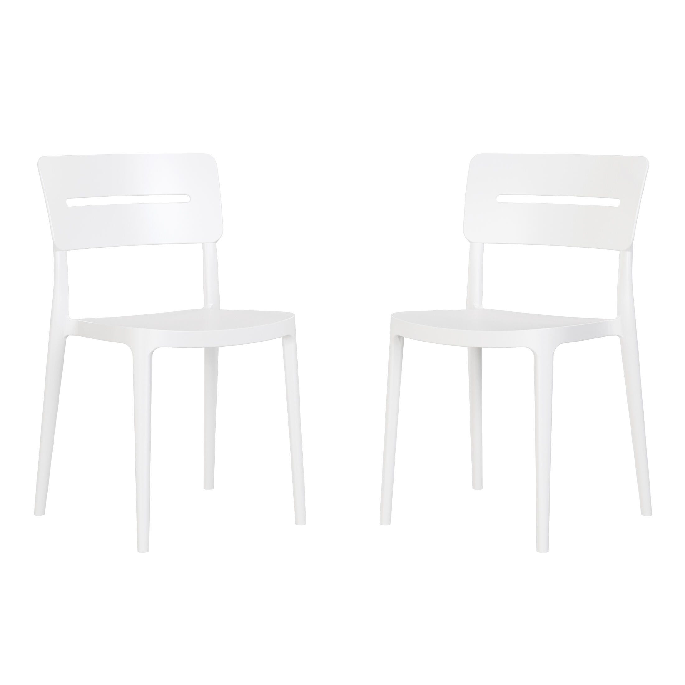 Westin Furniture Meadow Outdoor Dining Chair (Set of 2), White, large