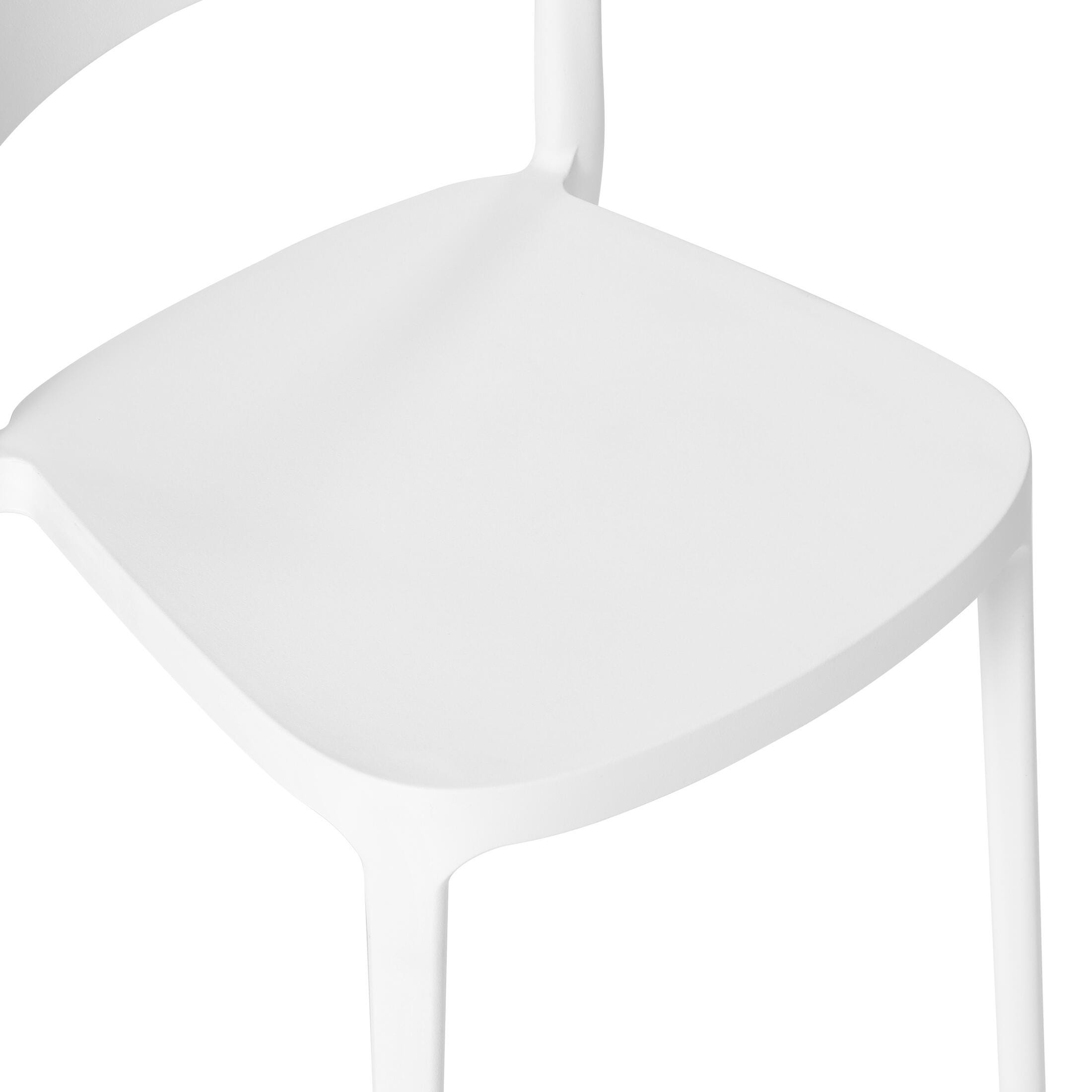 Westin Furniture Meadow Outdoor Dining Chair (Set of 2), White, large