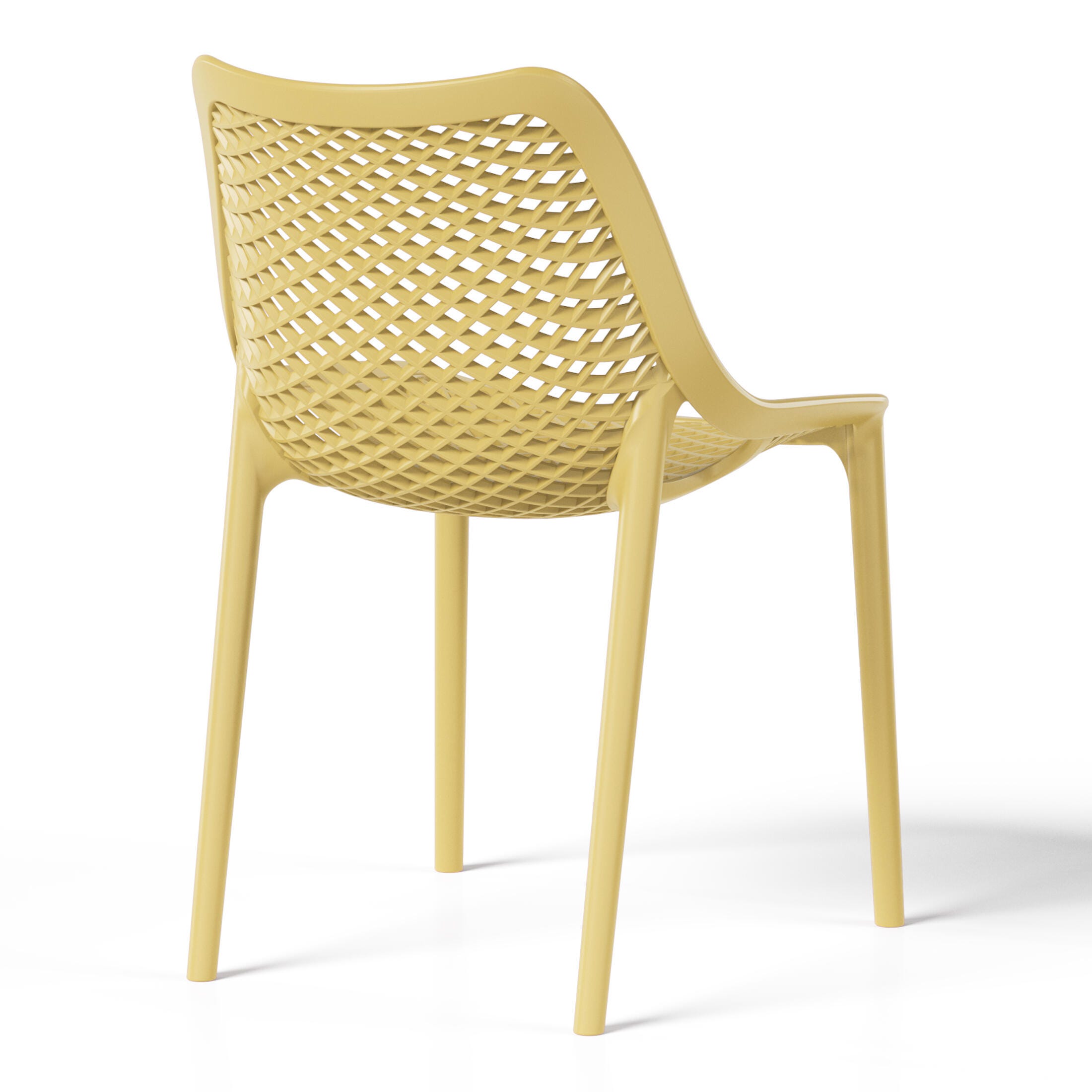 Westin Furniture Rhode Outdoor Dining Chair (Set of 2), Yellow, large