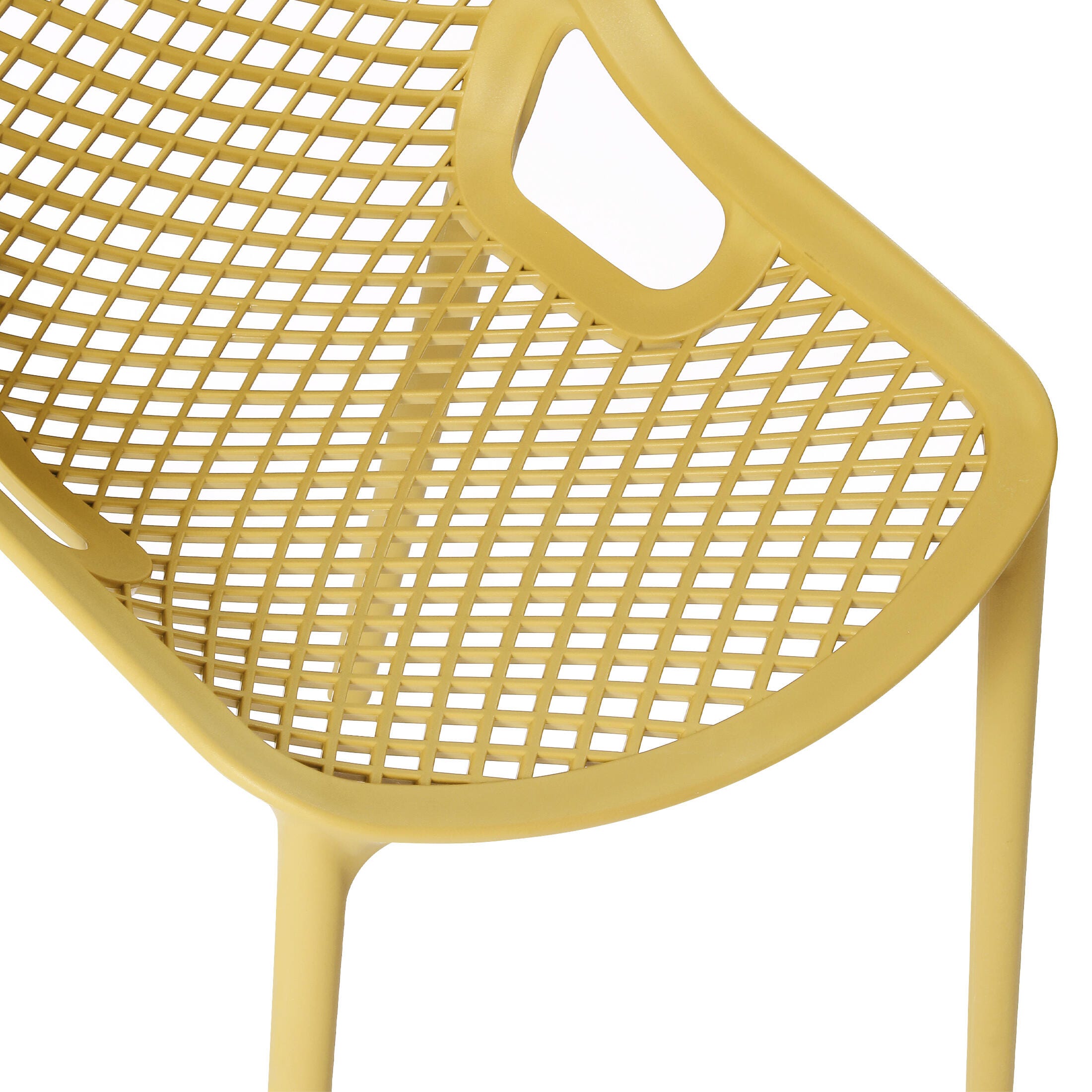 Westin Furniture Rhode Outdoor Dining Chair (Set of 2), Yellow, large
