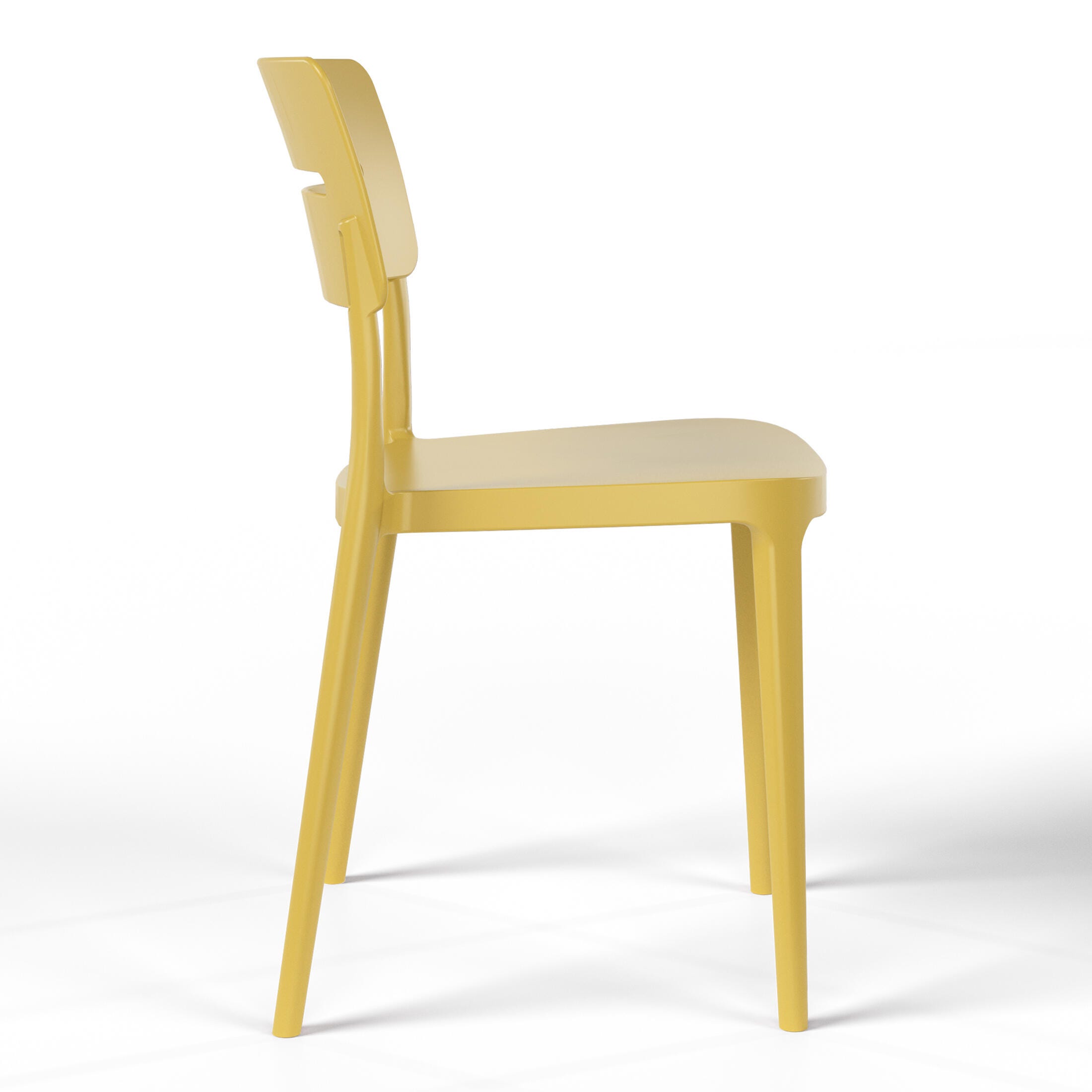 Westin Furniture Meadow Outdoor Dining Chair (Set of 2), Yellow, large