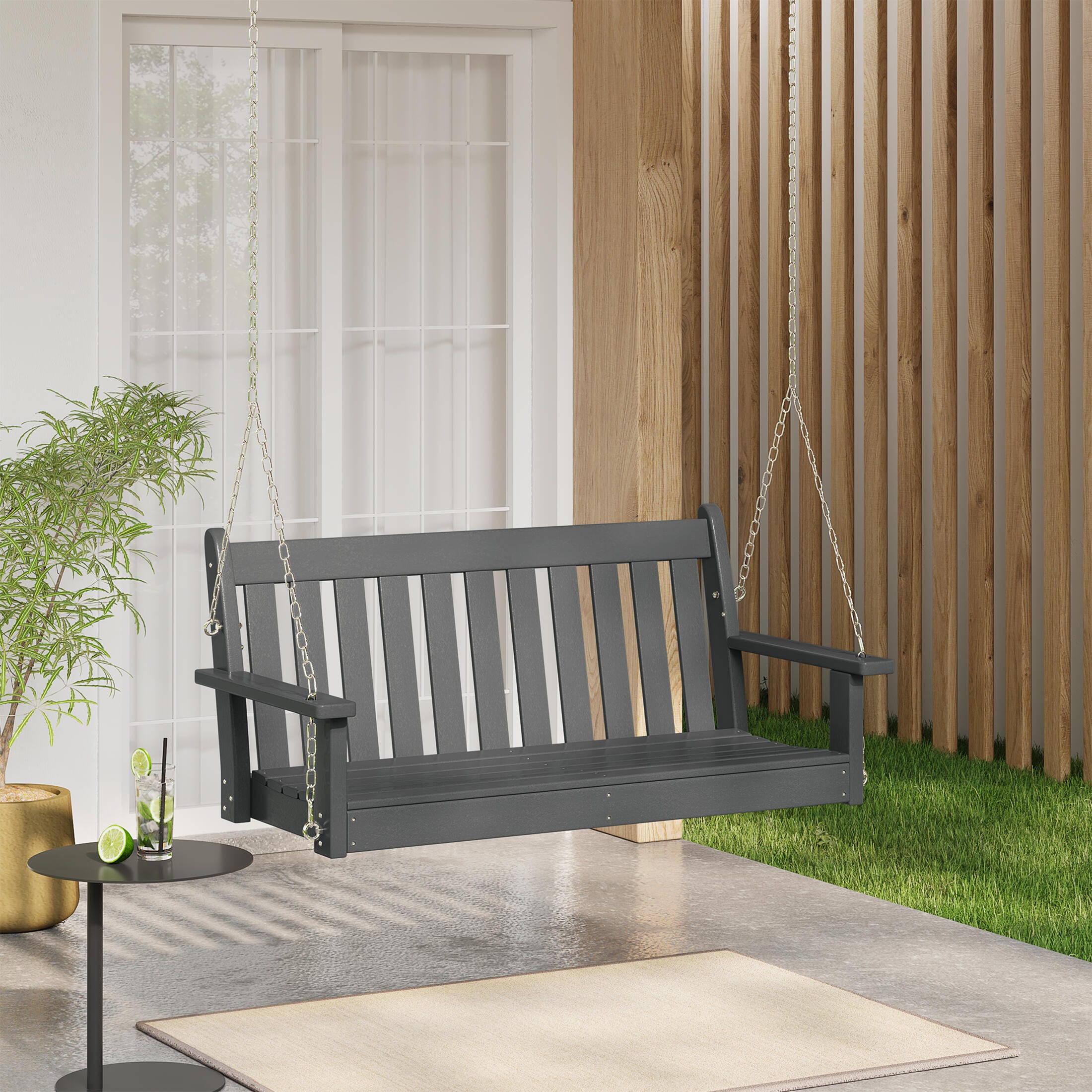 Westin Furniture Laguna Outdoor Swing, Gray, rollover