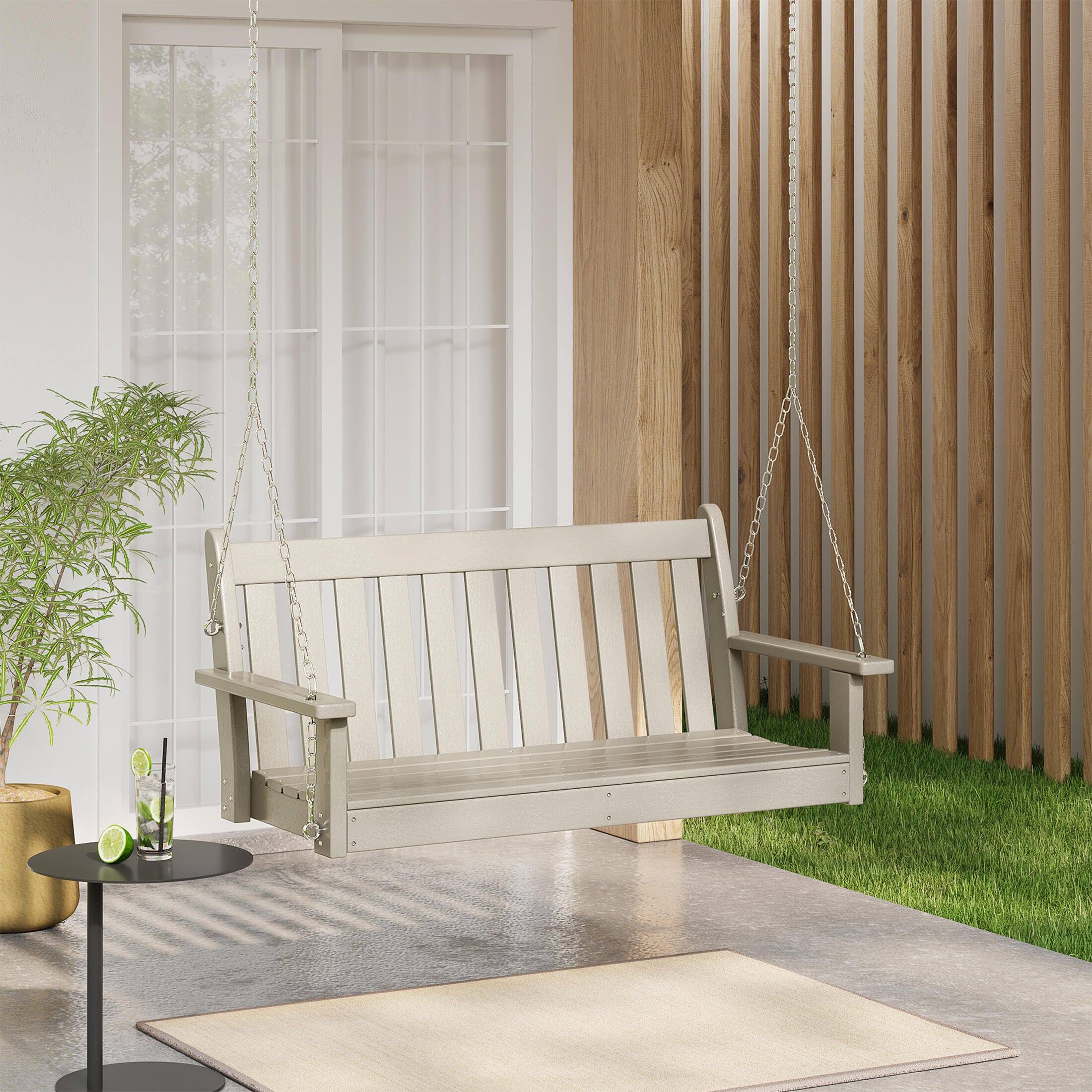 Westin Furniture Laguna Outdoor Swing, Sand, rollover