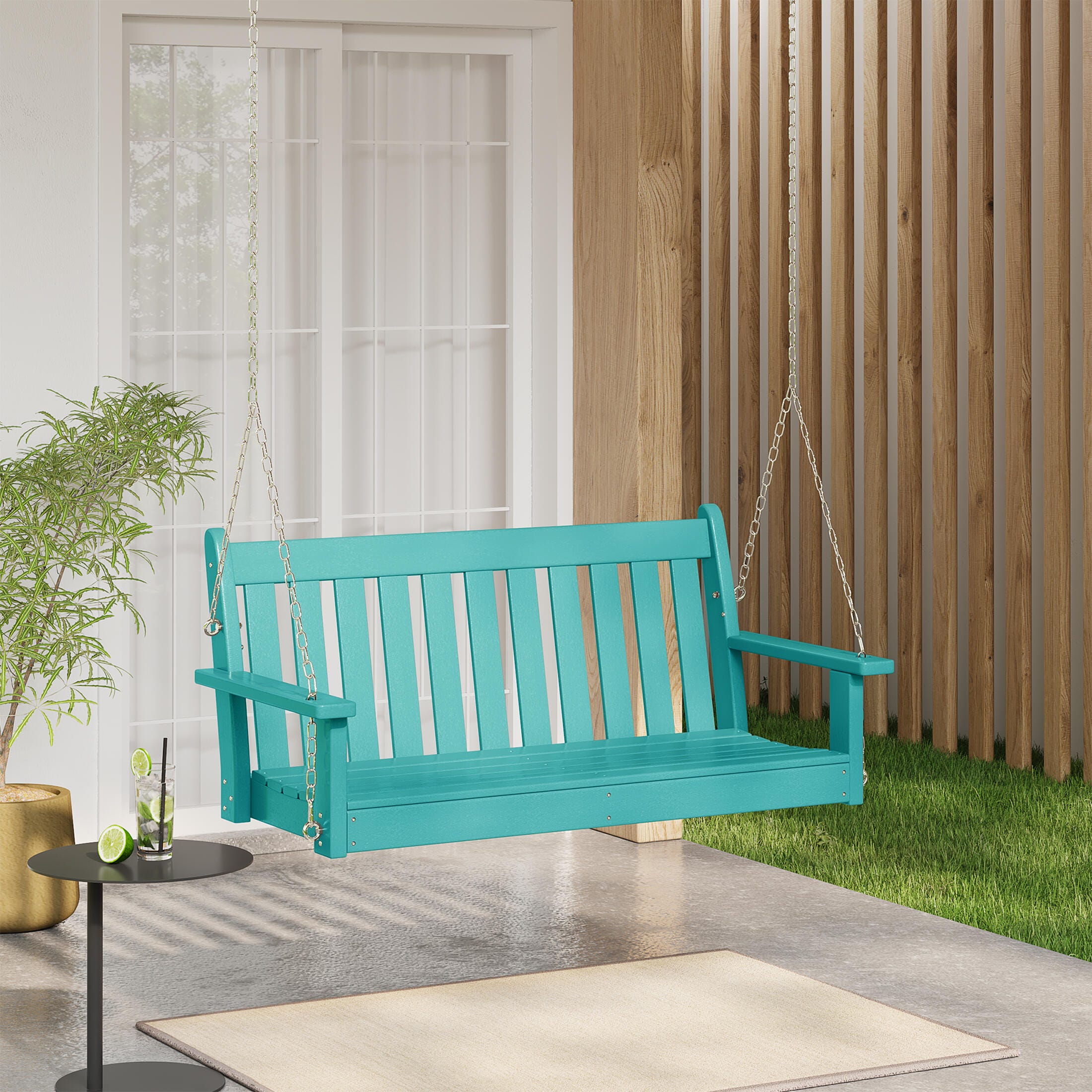 Westin Furniture Laguna Outdoor Swing, Turquoise, large