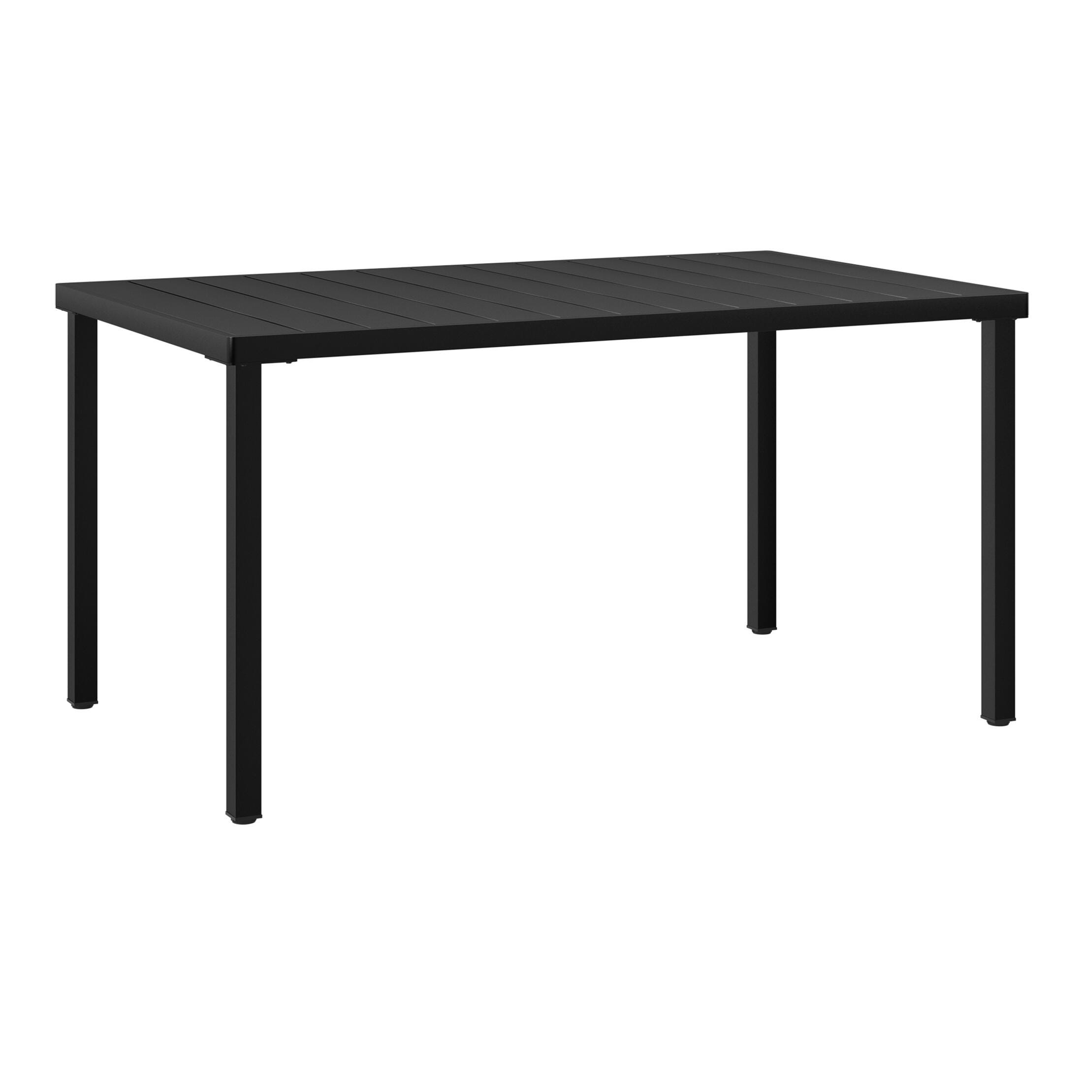 Westin Furniture Lucienne Rectangular Outdoor Dining Table, Black, large