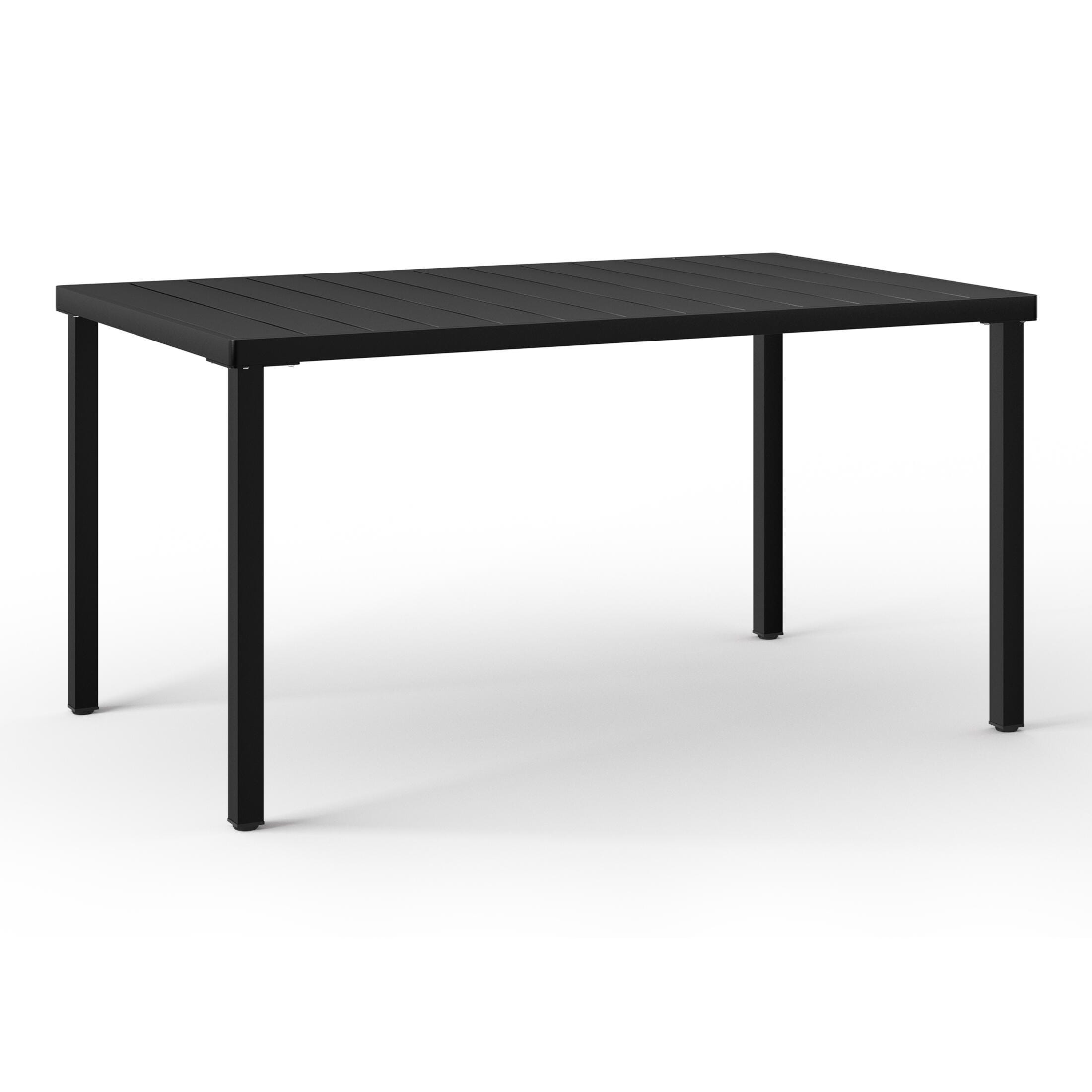 Westin Furniture Lucienne Rectangular Outdoor Dining Table, Black, large