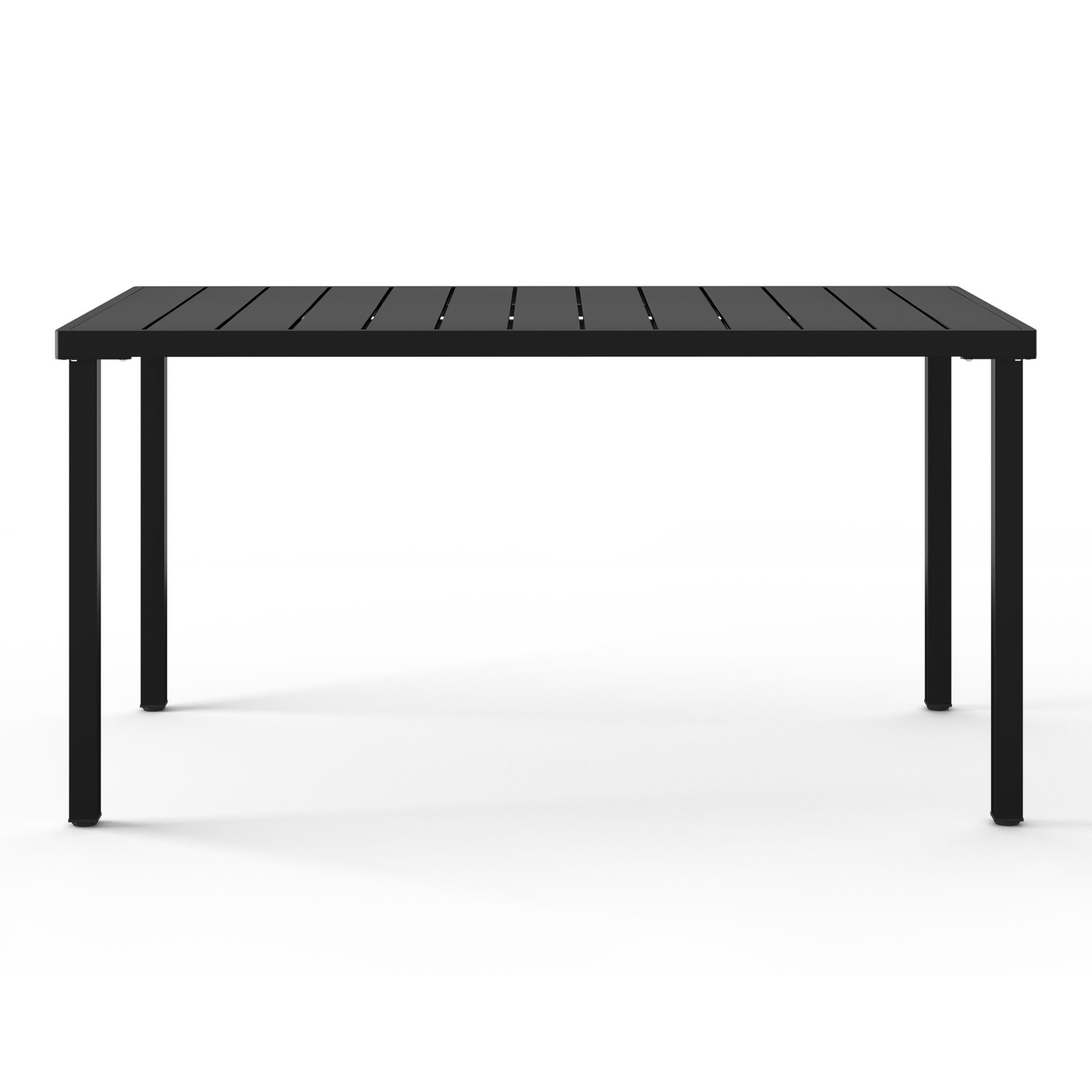 Westin Furniture Lucienne Rectangular Outdoor Dining Table, Black, large