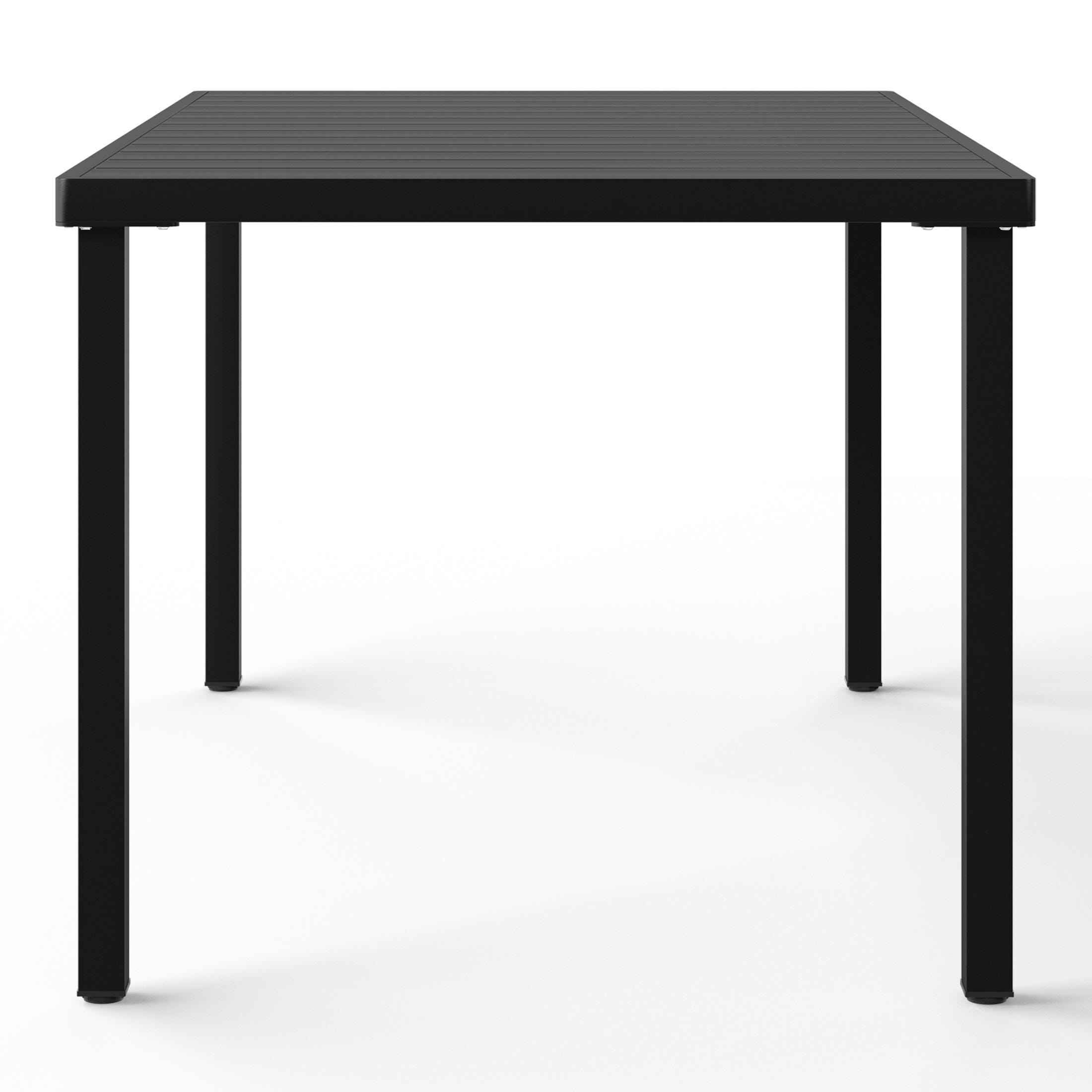 Westin Furniture Lucienne Rectangular Outdoor Dining Table, Black, large