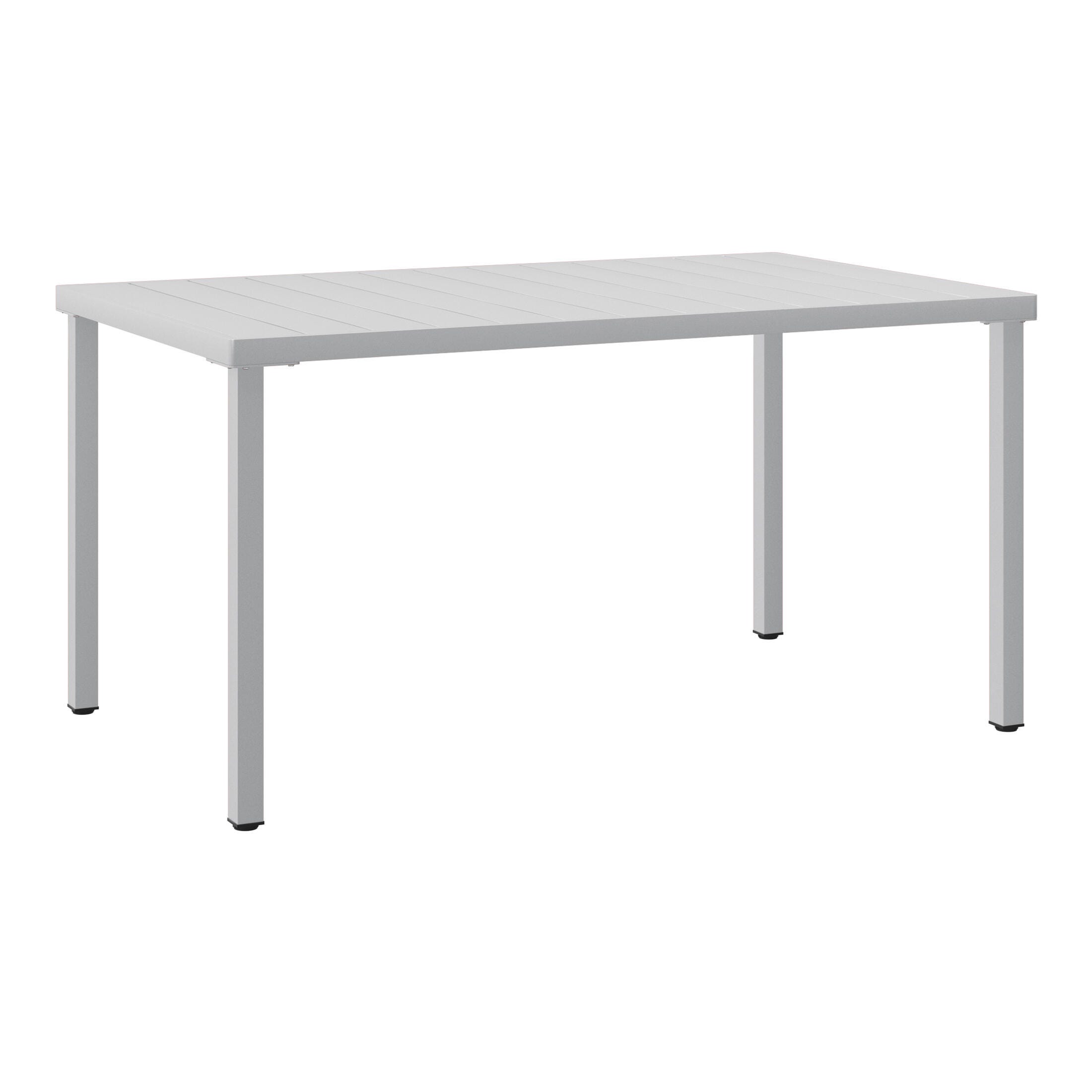 Westin Furniture Lucienne Rectangular Outdoor Dining Table, Gray, large