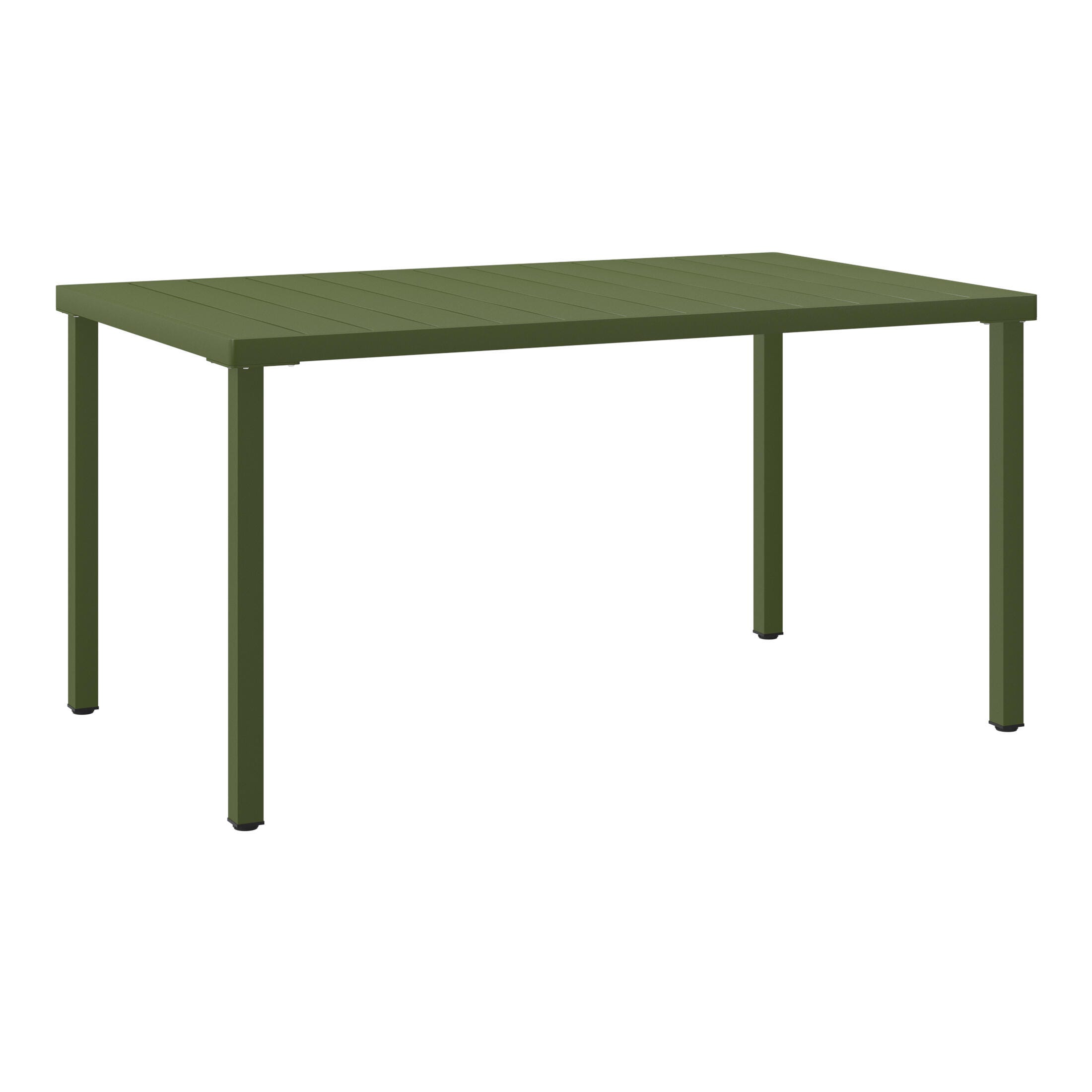 Westin Furniture Lucienne Rectangular Outdoor Dining Table, Olive Green, large