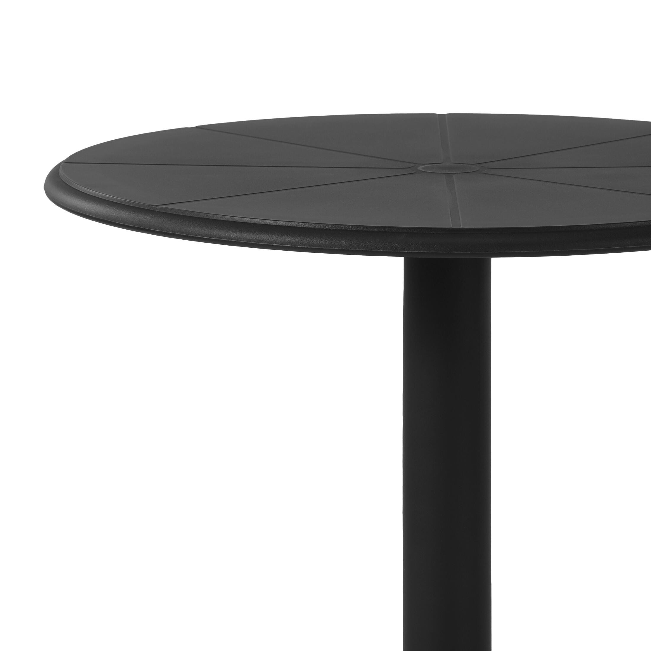 Westin Furniture Isla Round Outdoor Dining Table, Black, large