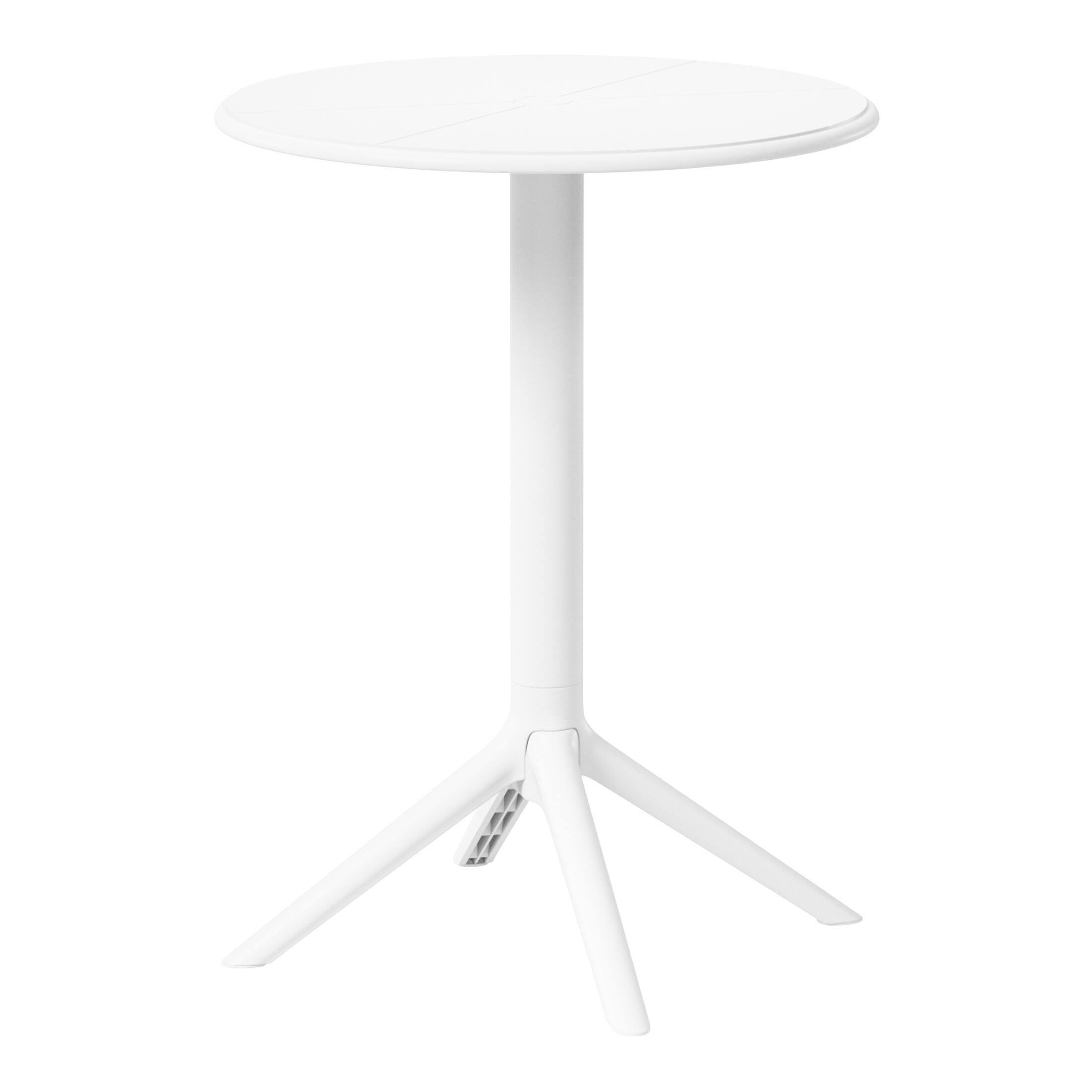 Westin Furniture Isla Round Outdoor Dining Table, White, large