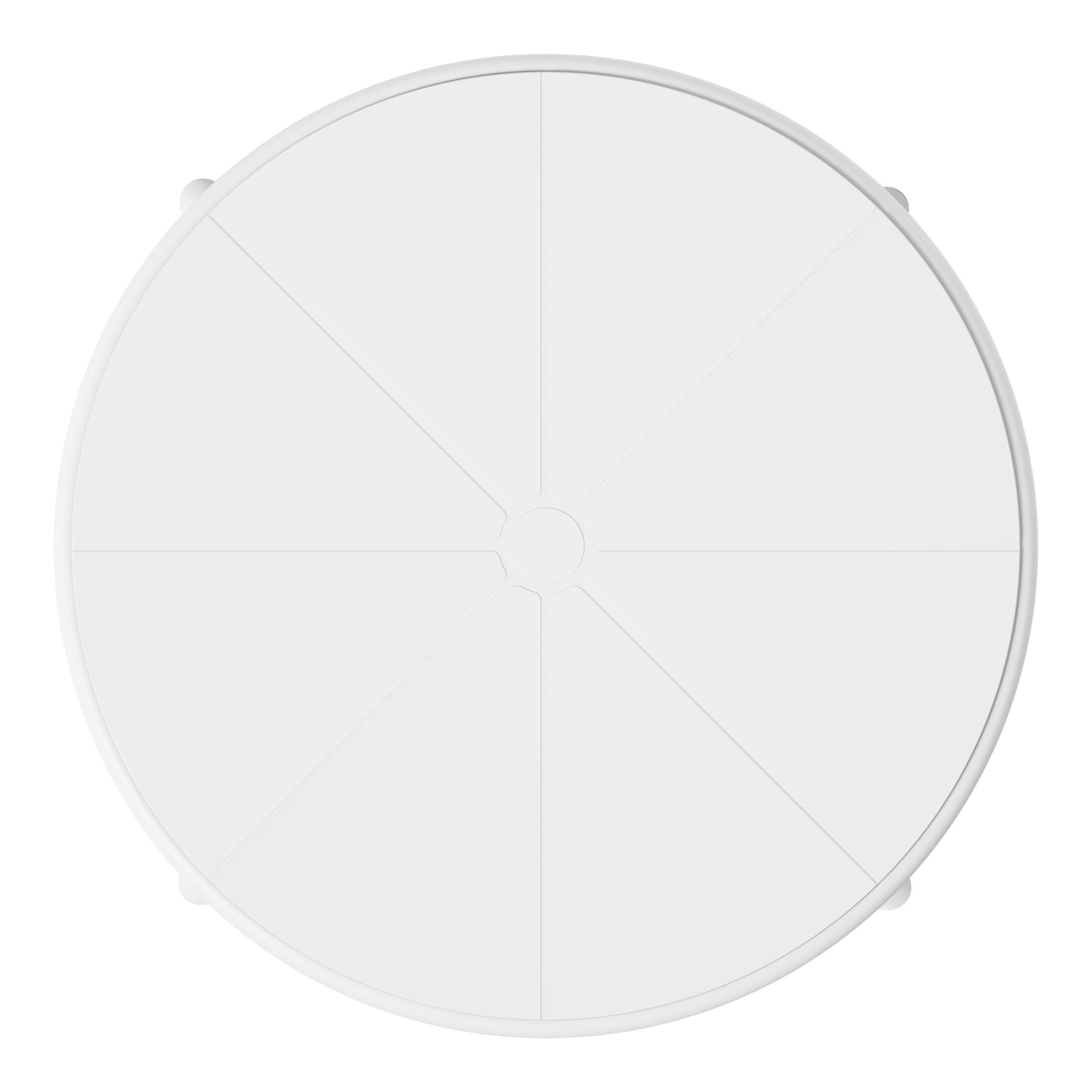 Westin Furniture Isla Round Outdoor Dining Table, White, large