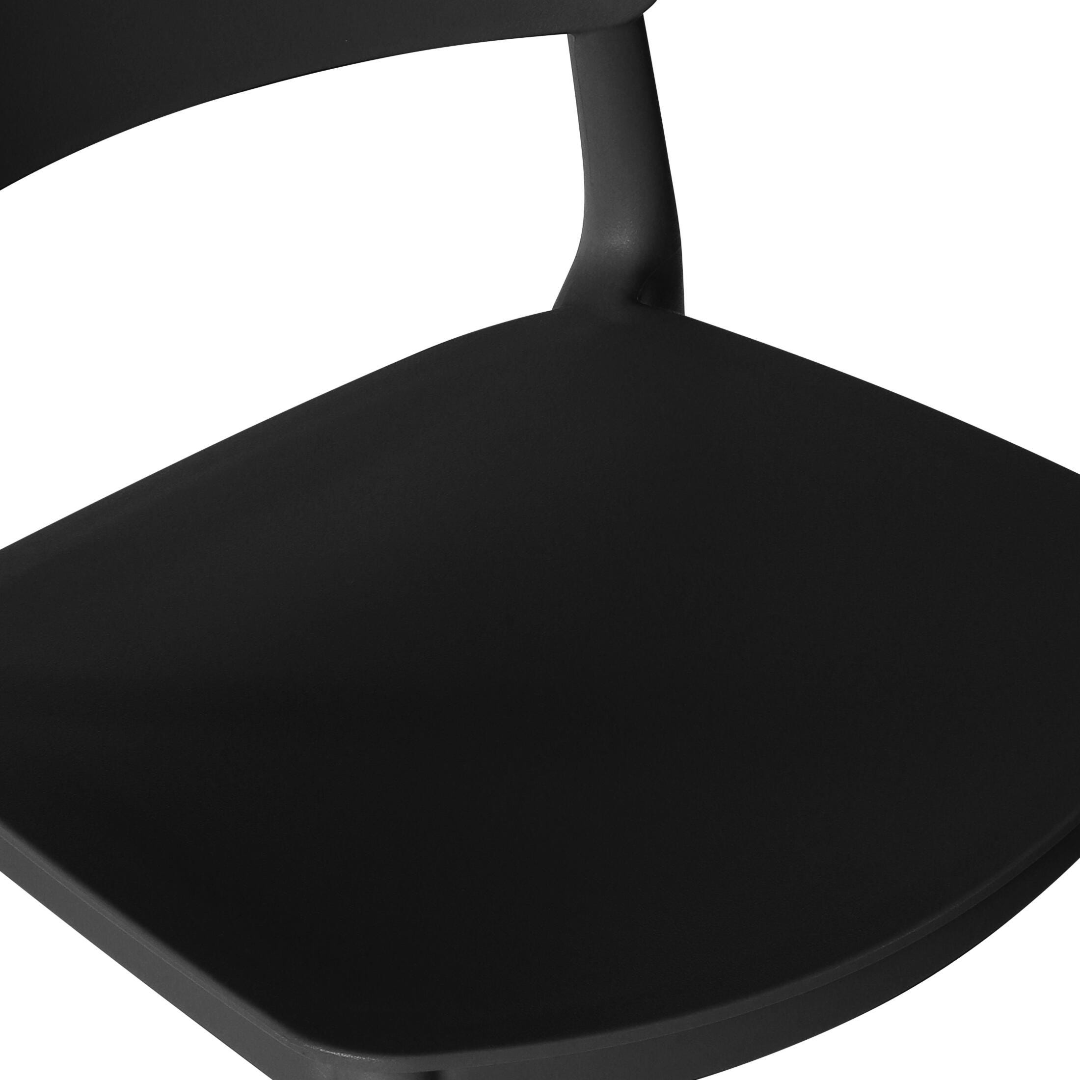 Westin Furniture Seraphine Outdoor Bar Stool (Set of 2), Black, large