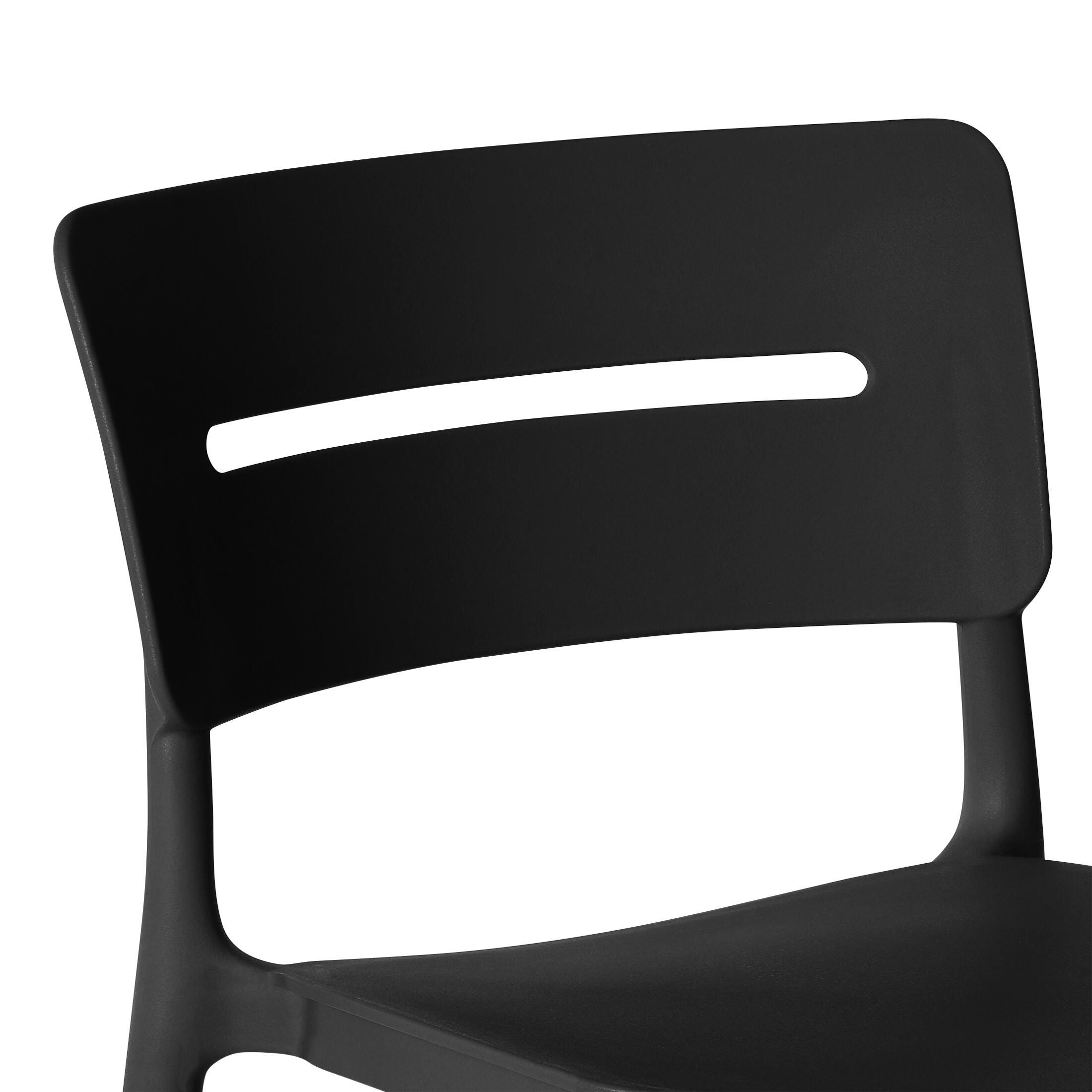 Westin Furniture Seraphine Outdoor Bar Stool (Set of 2), Black, large