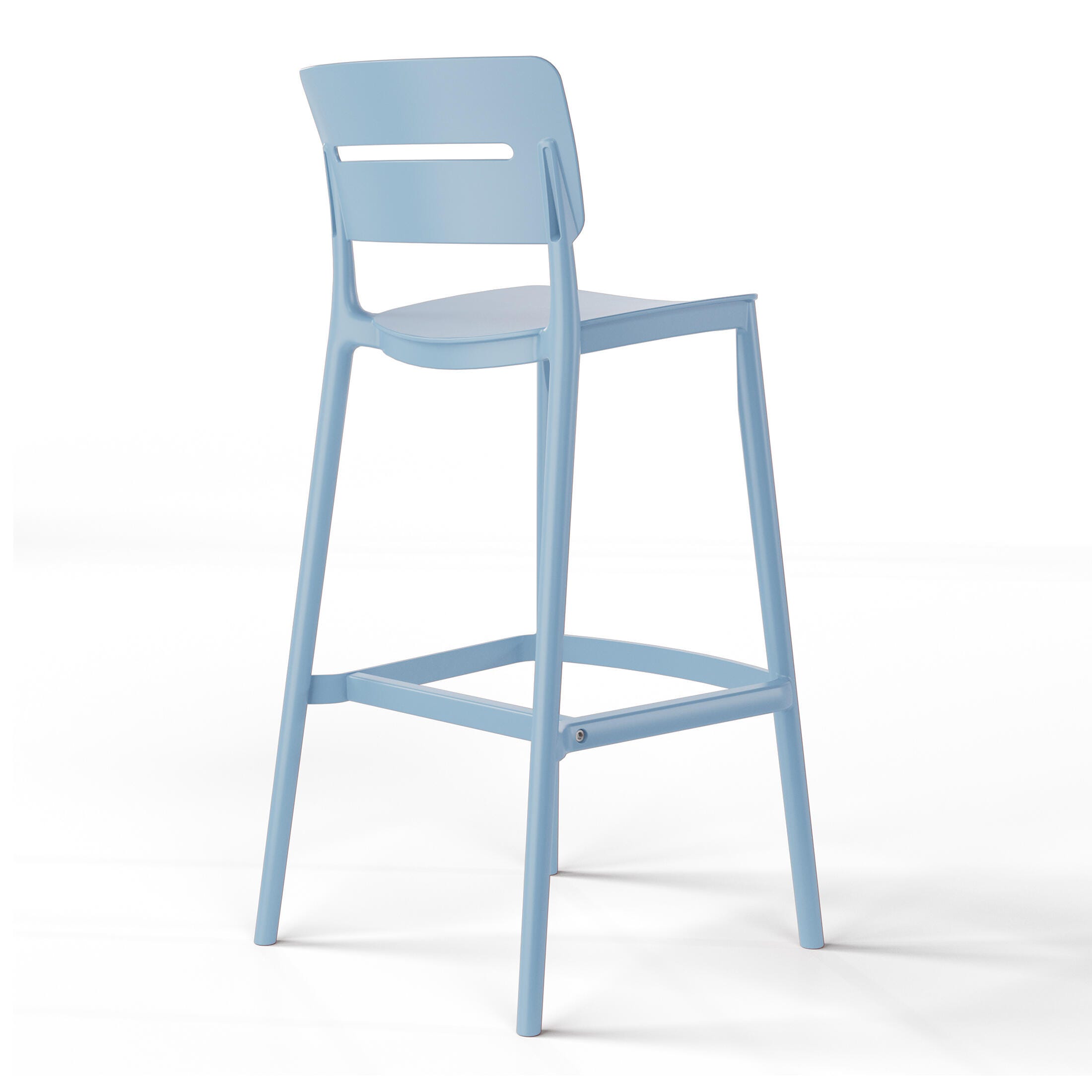 Westin Furniture Seraphine Outdoor Bar Stool (Set of 2), French Blue, large