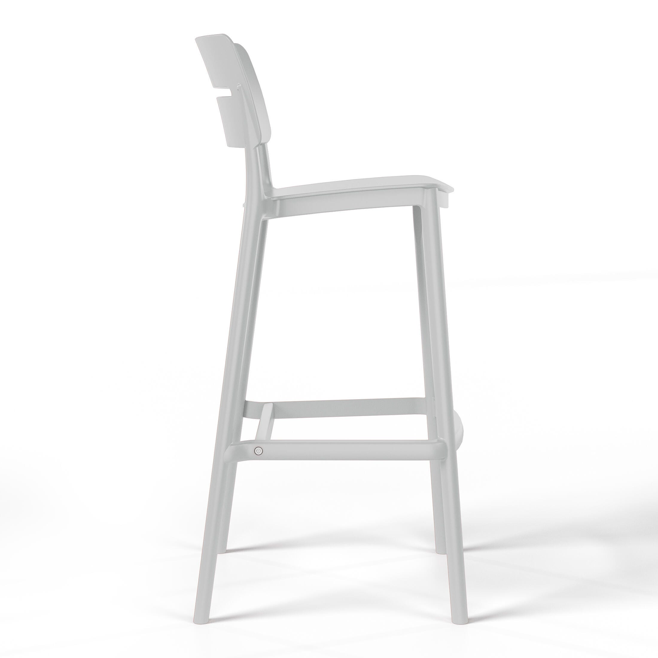 Westin Furniture Seraphine Outdoor Bar Stool (Set of 2), Gray, large