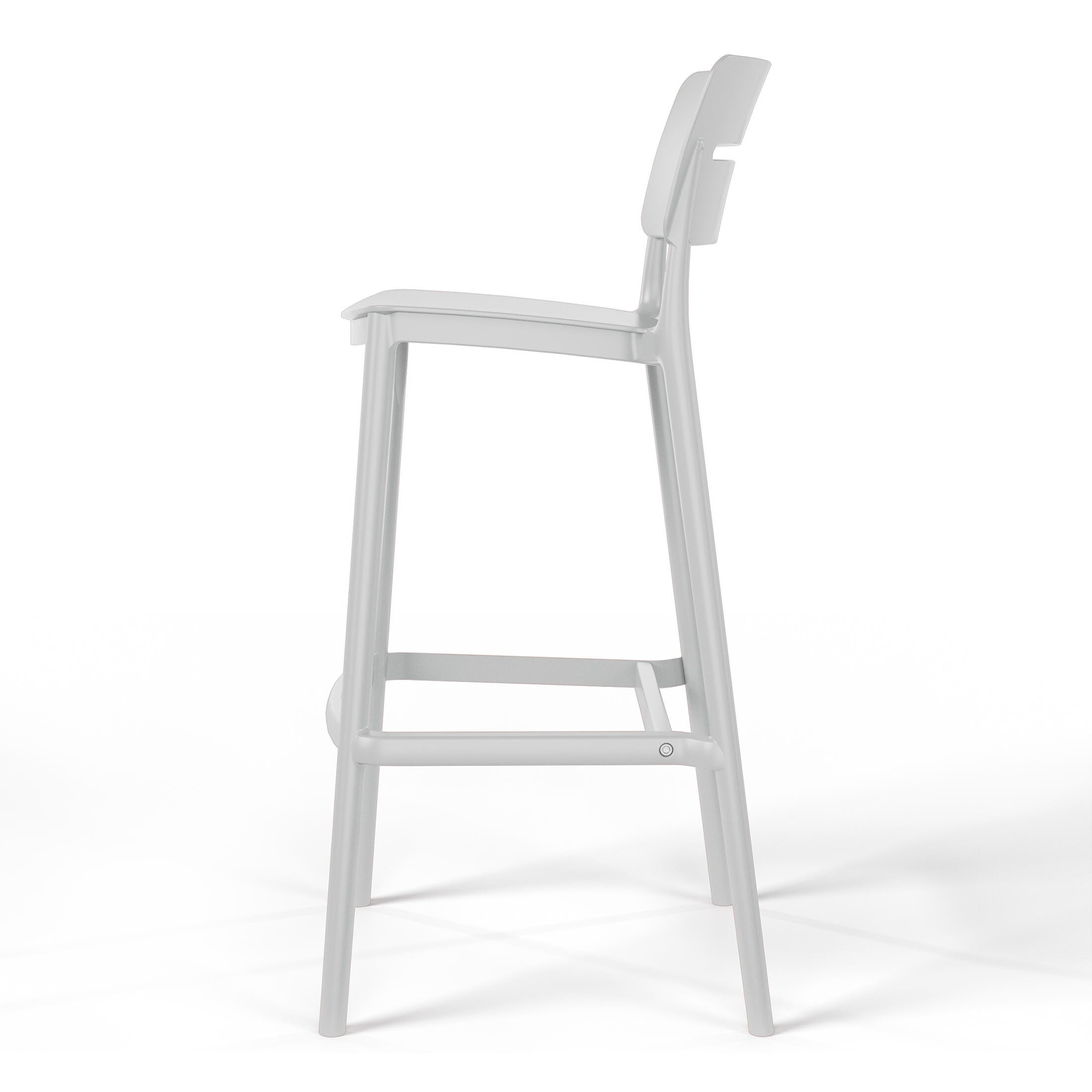 Westin Furniture Seraphine Outdoor Bar Stool (Set of 2), Gray, large
