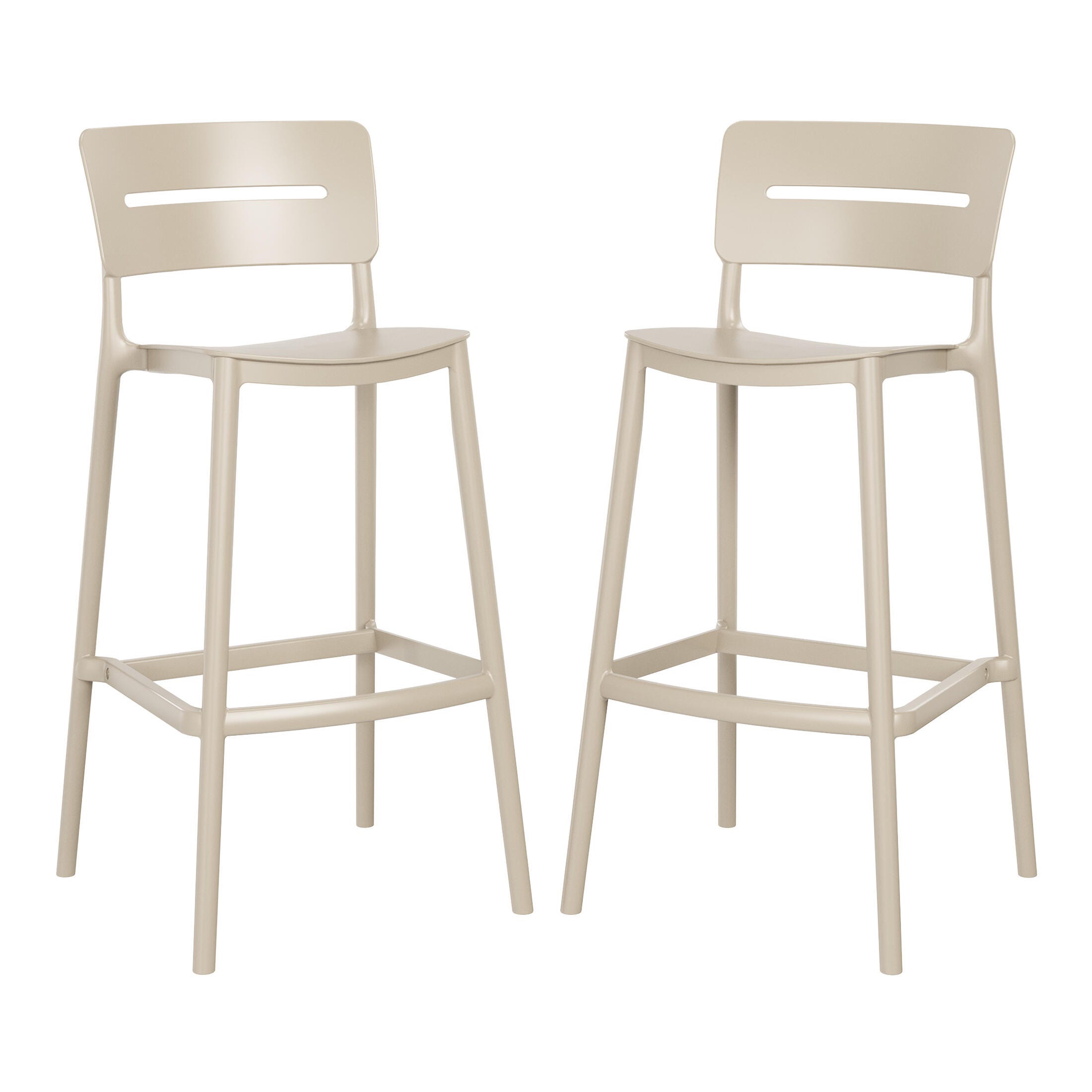 Westin Furniture Seraphine Outdoor Bar Stool (Set of 2), Sand, large