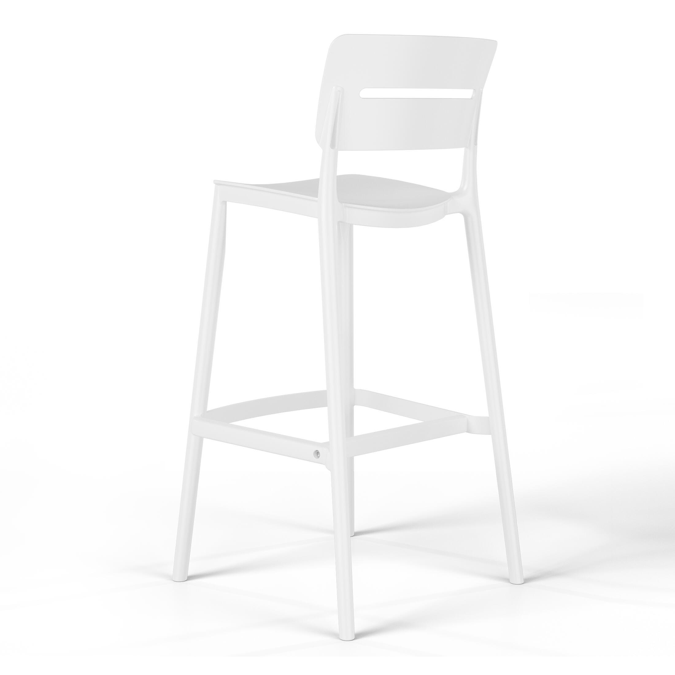 Westin Furniture Seraphine Outdoor Bar Stool (Set of 2), White, large