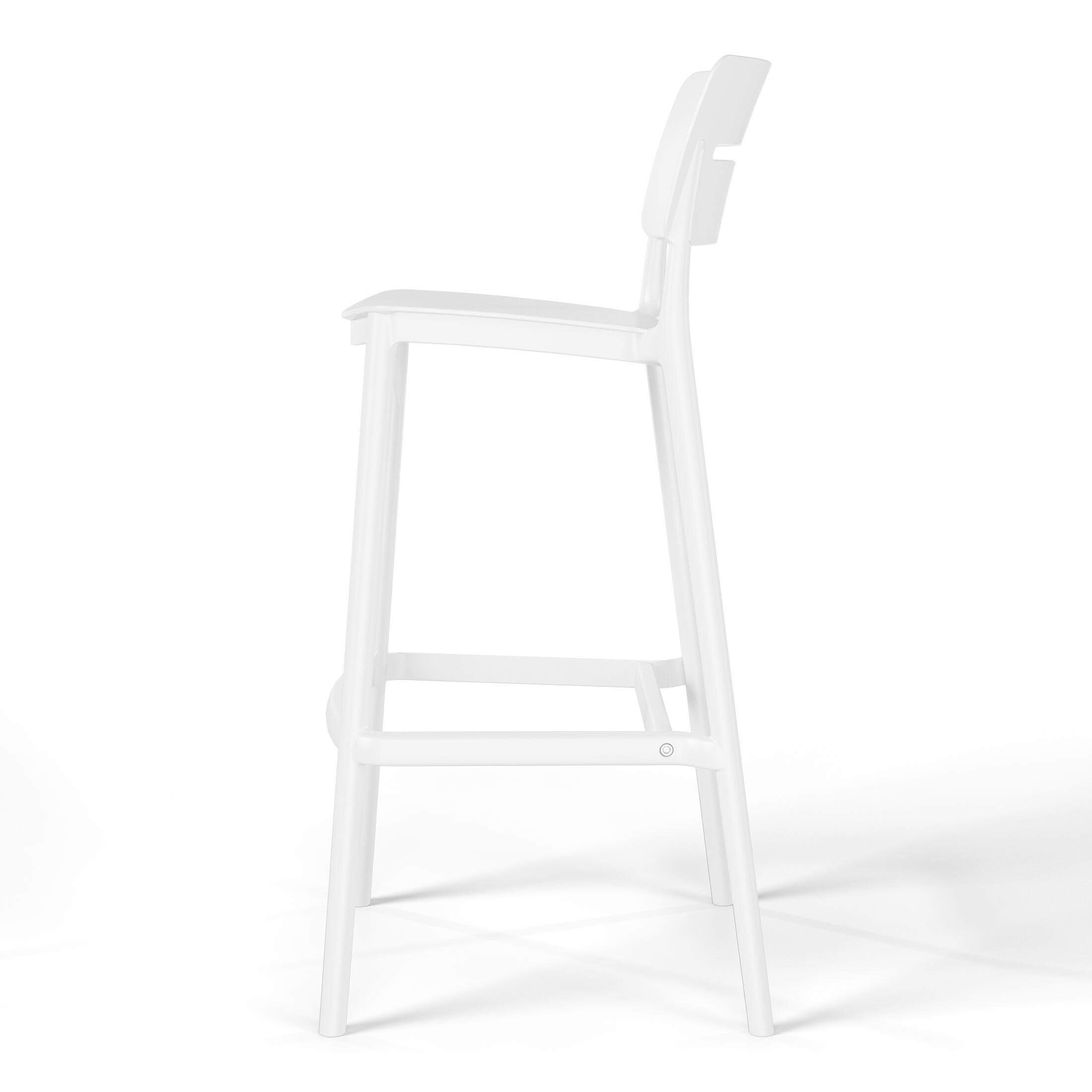 Westin Furniture Seraphine Outdoor Bar Stool (Set of 2), White, large