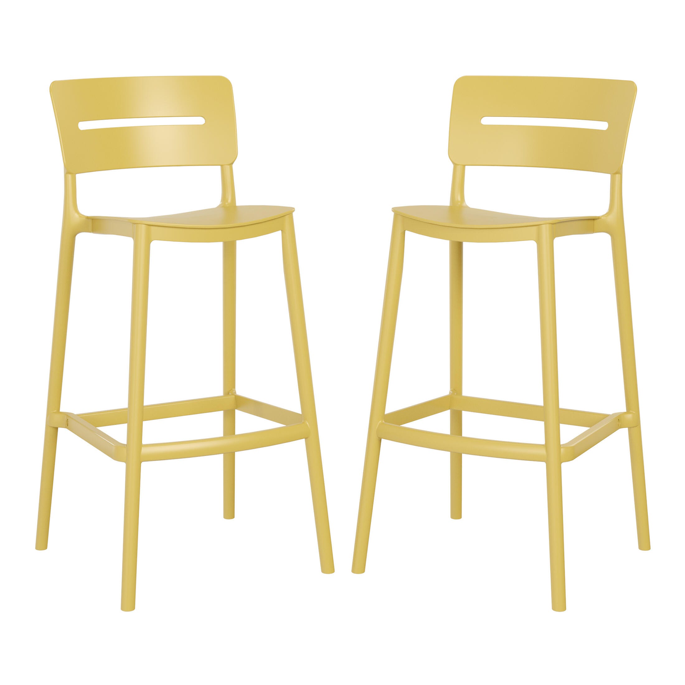 Westin Furniture Seraphine Outdoor Bar Stool (Set of 2), Yellow, large