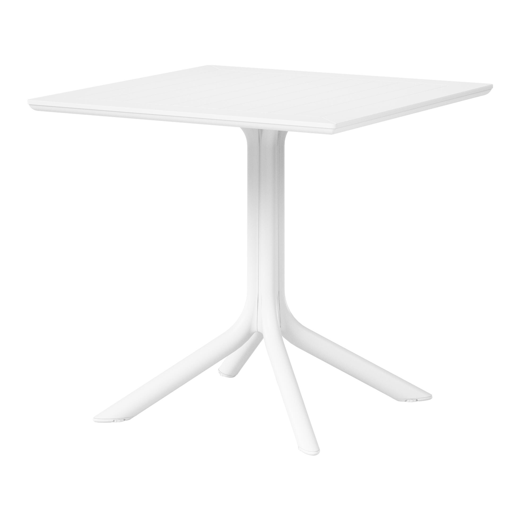 Westin Furniture Isla Square Outdoor Dining Table, White, large